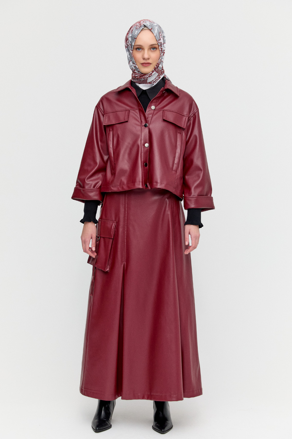 Cepli Suni Deri İkili Takım