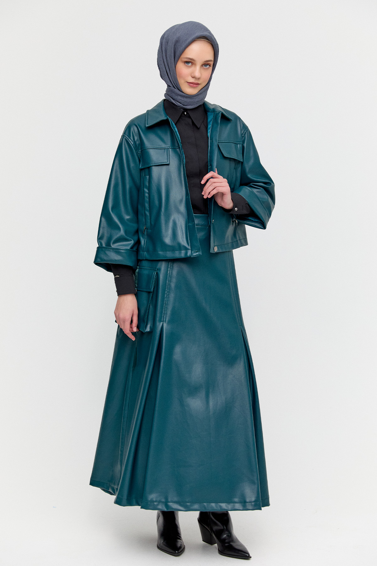 Cepli Suni Deri İkili Takım