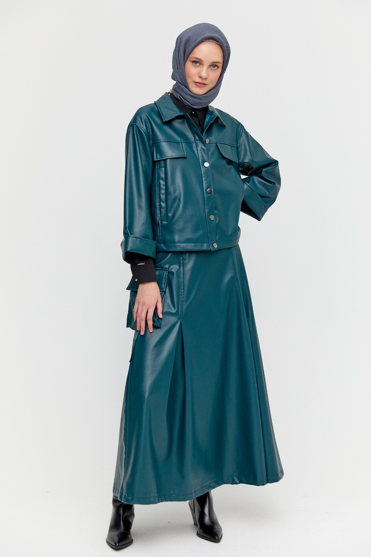 Cepli Suni Deri İkili Takım