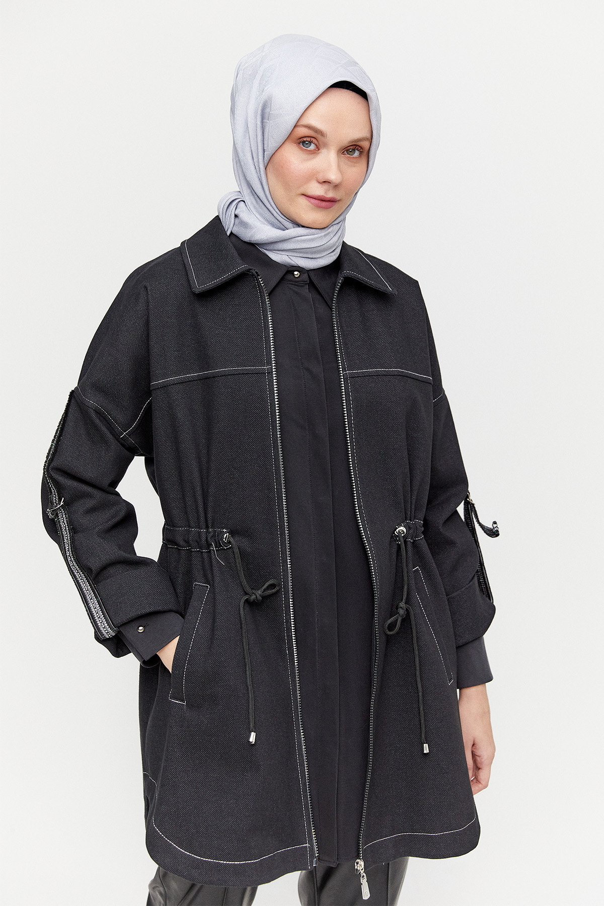 Spor Dikişli Gabardin Kap