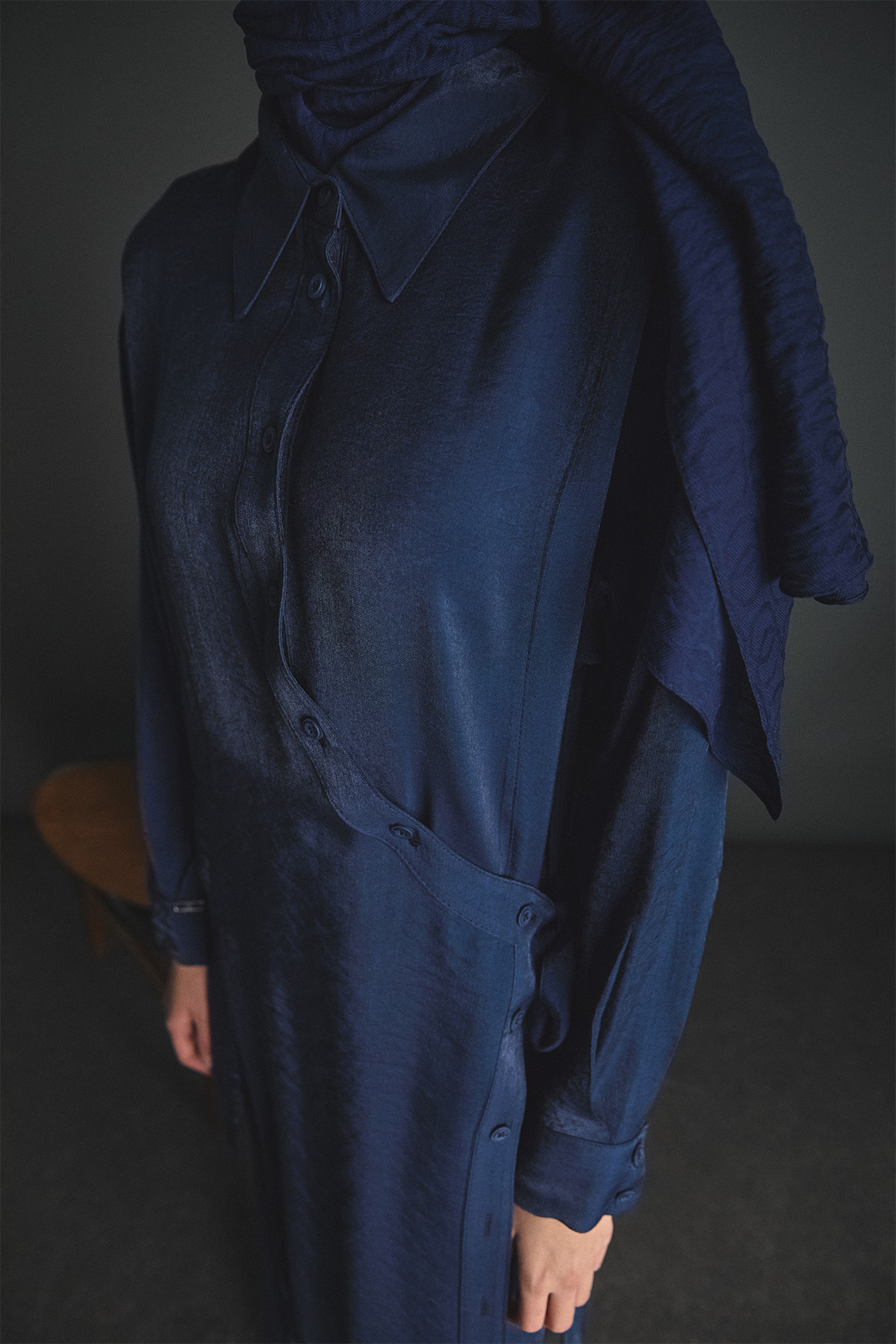 Düğmeli Jakarlı İkili Takım