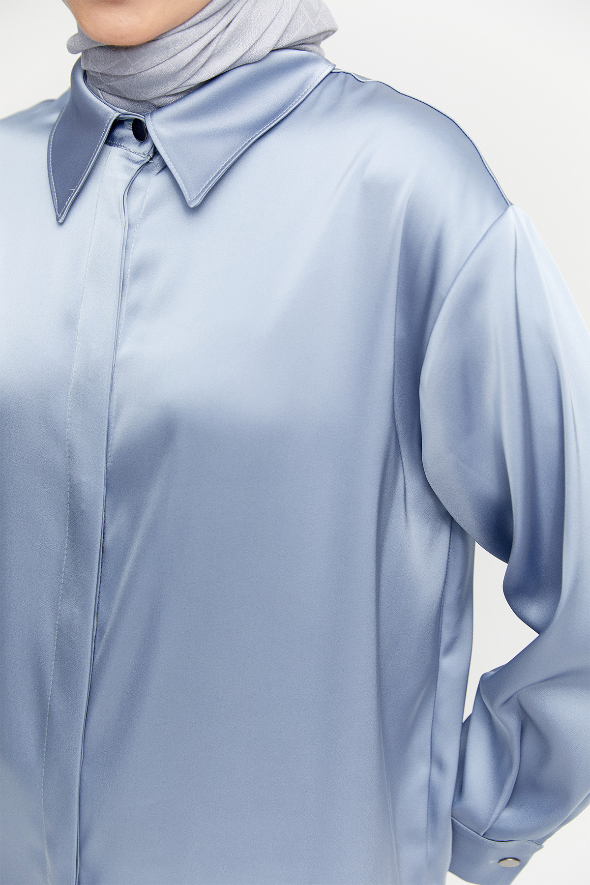 Saten Şalvarlı İkili Takım, Tesettür Giyim