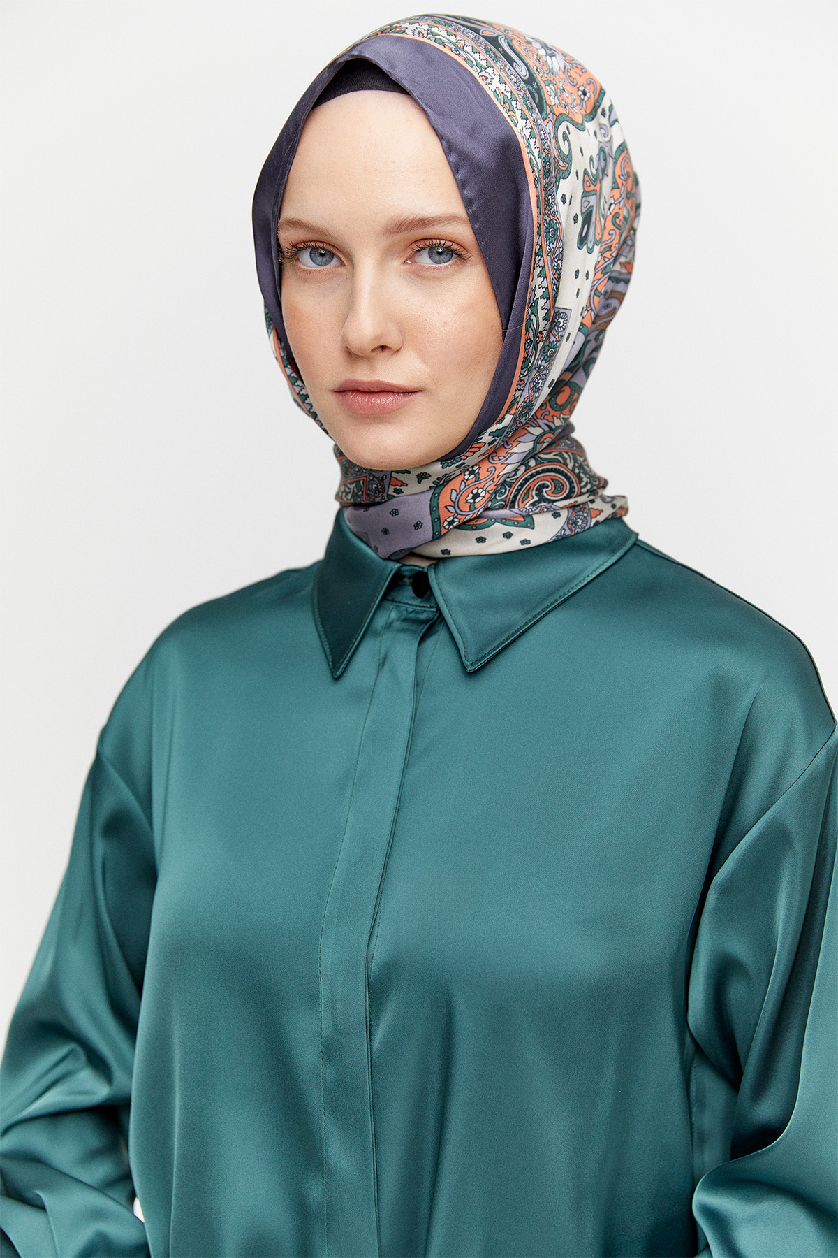 Saten Şalvarlı İkili Takım