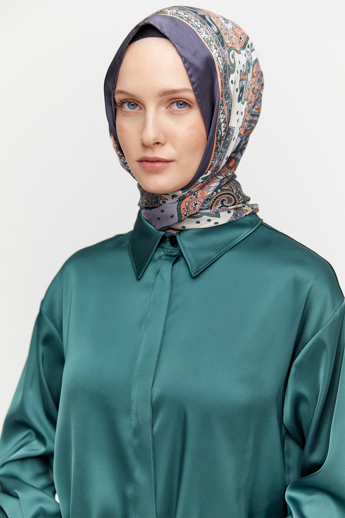 Saten Şalvarlı İkili Takım, Tesettür Giyim