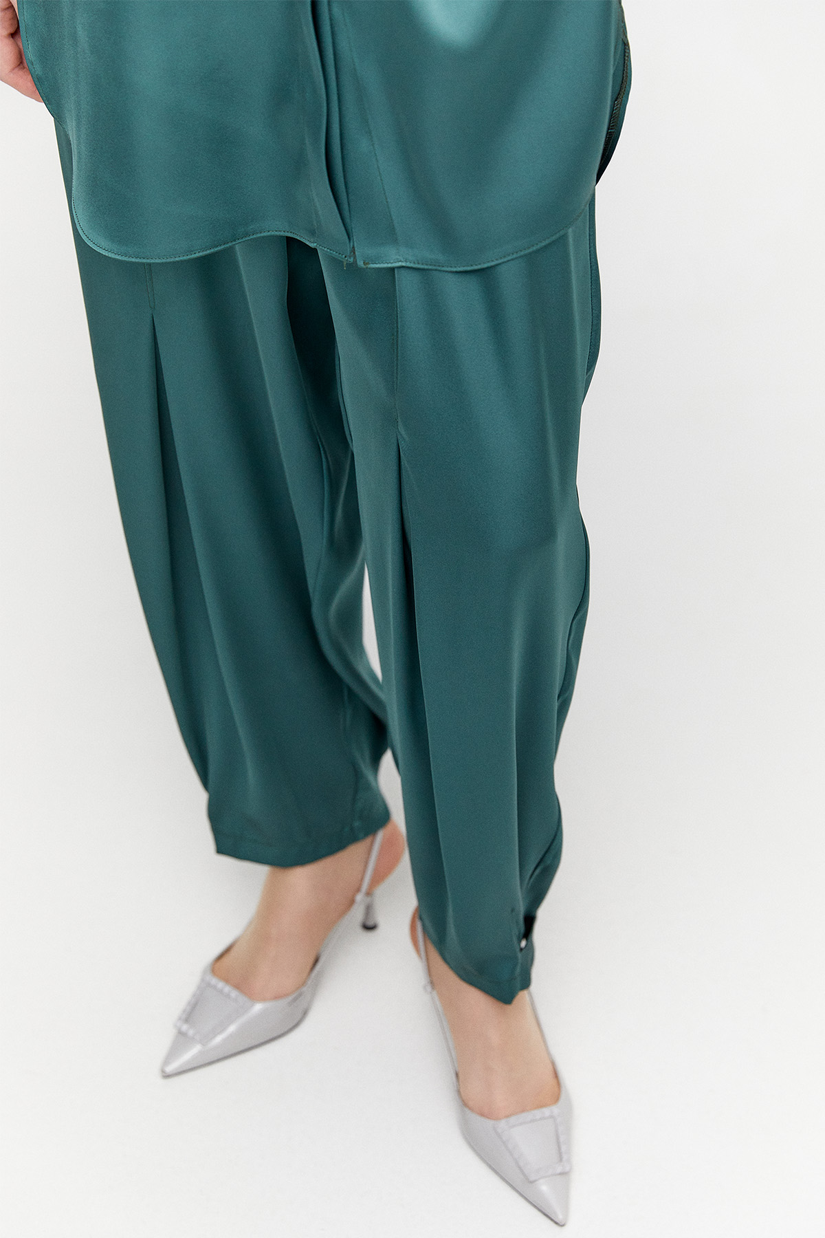 Saten Şalvarlı İkili Takım, Tesettür Giyim