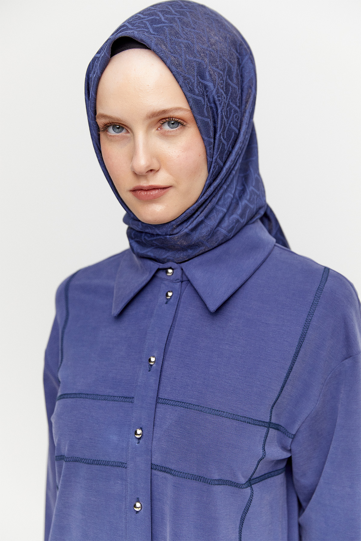 Spor Dikiş Gizli Patlı Lyocell Tunik