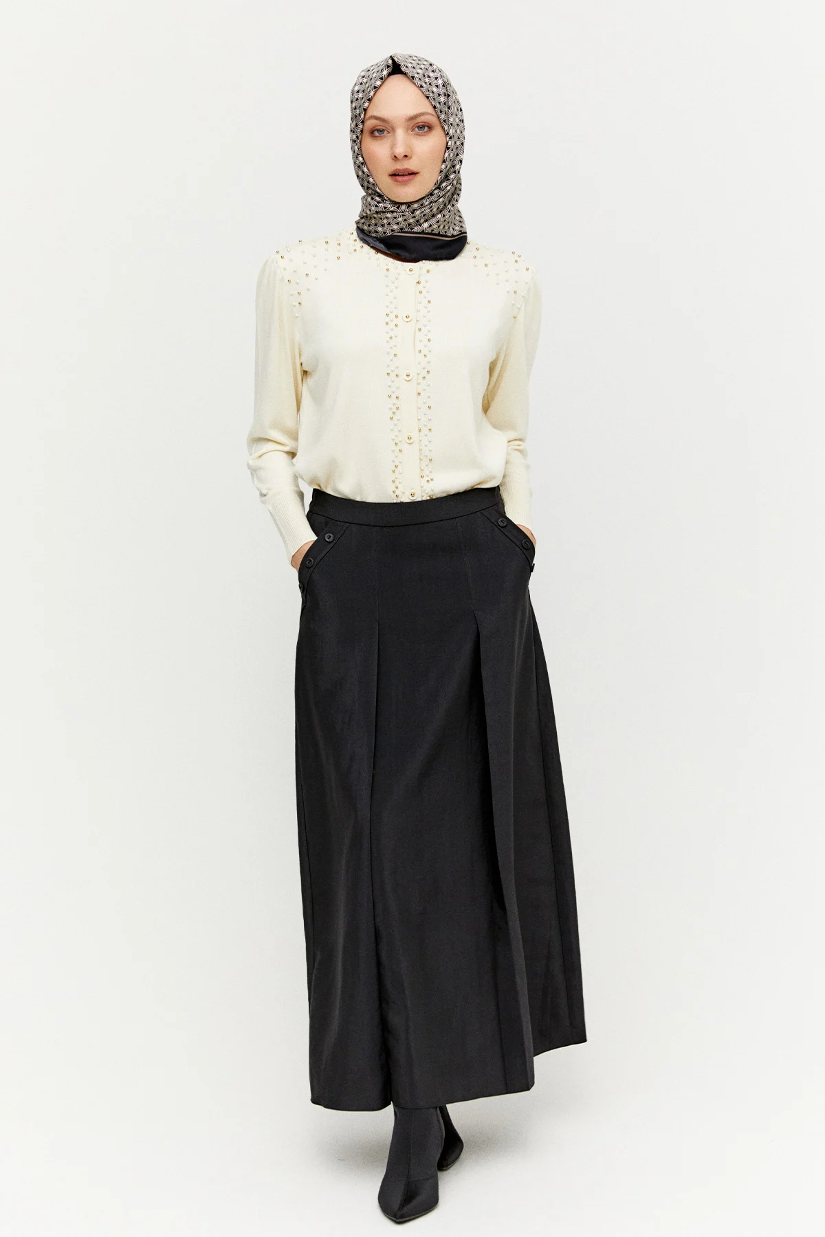 Pilikaşe Detaylı Paraşüt Takım, Tesettür Giyim