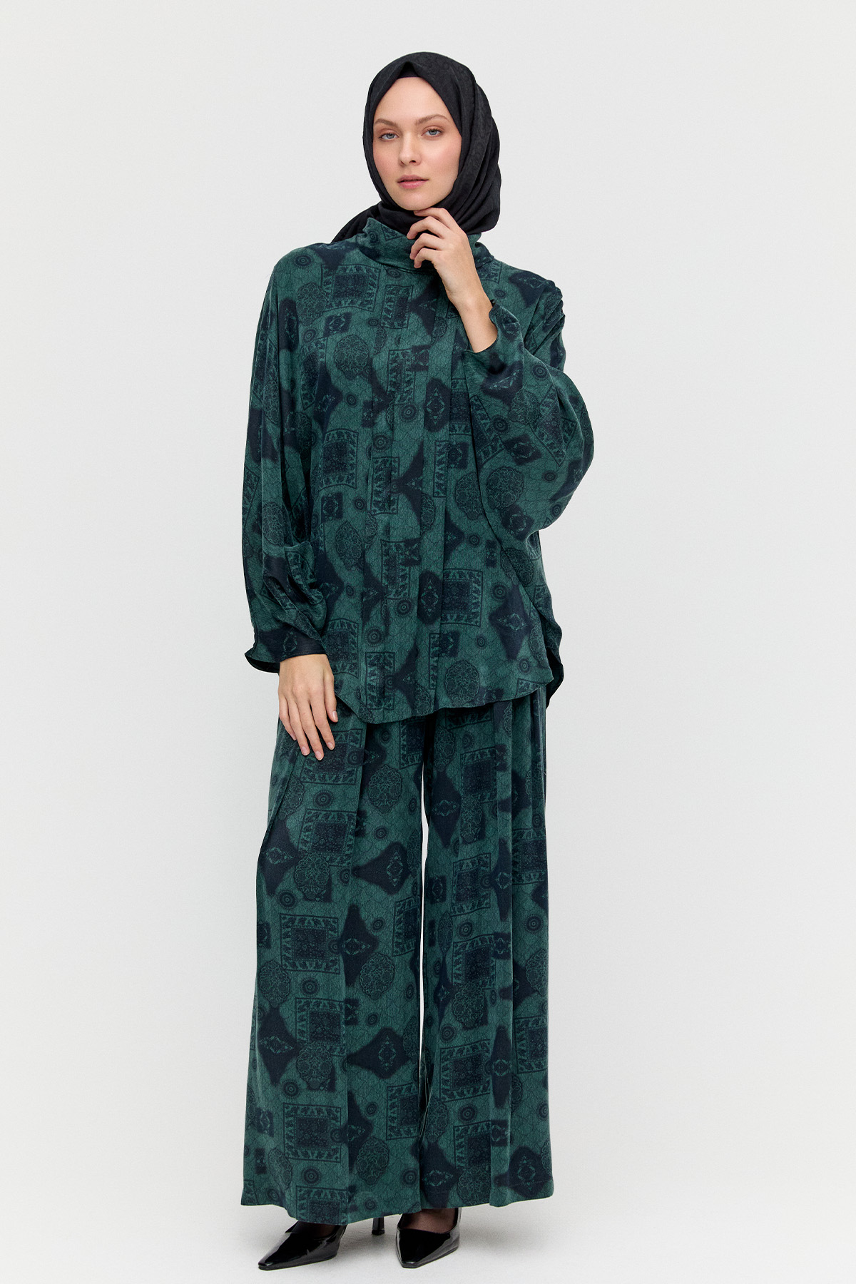 Yarasa Kol Desenli İkili Takım