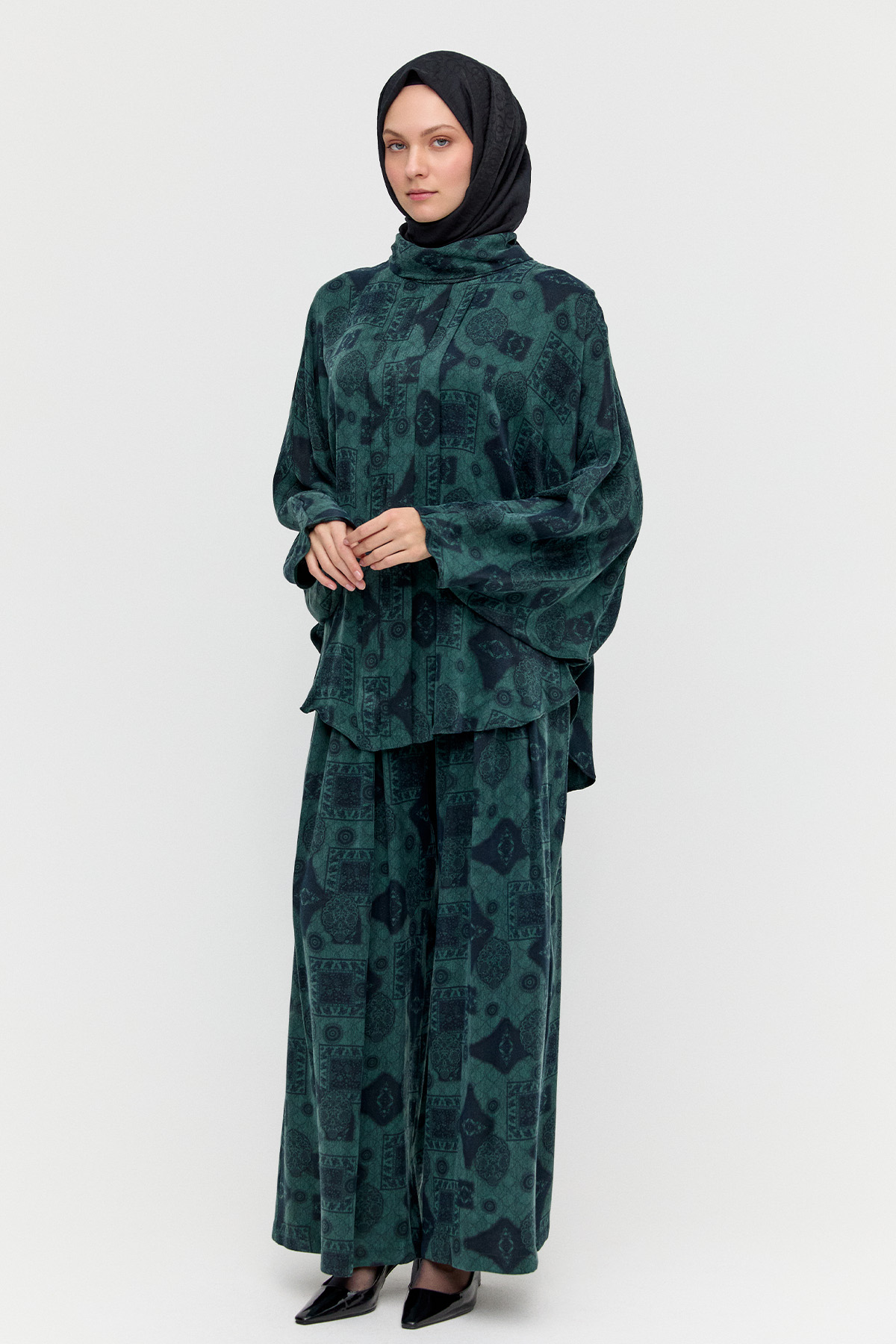 Yarasa Kol Desenli İkili Takım