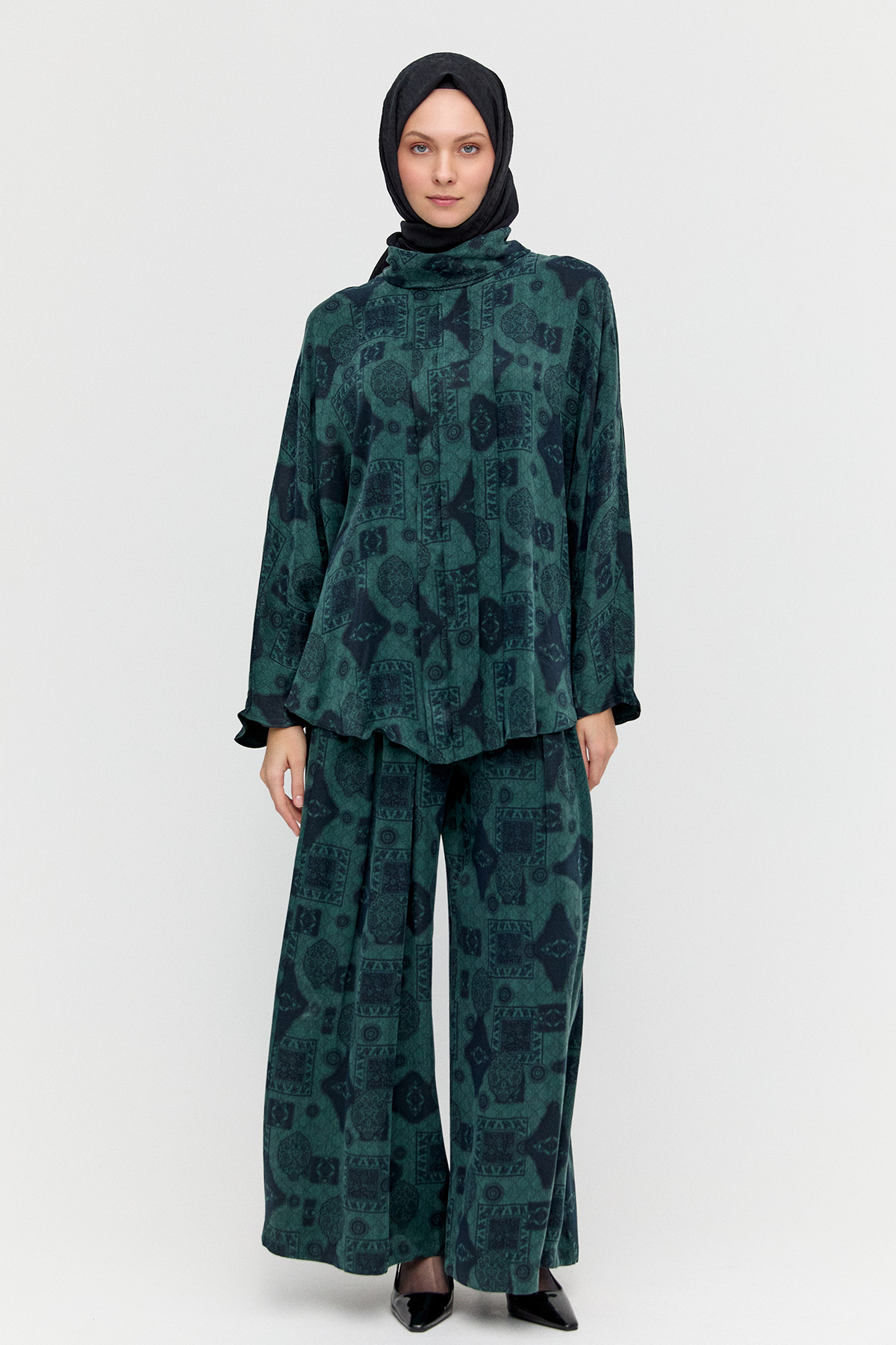 Yarasa Kol Desenli İkili Takım