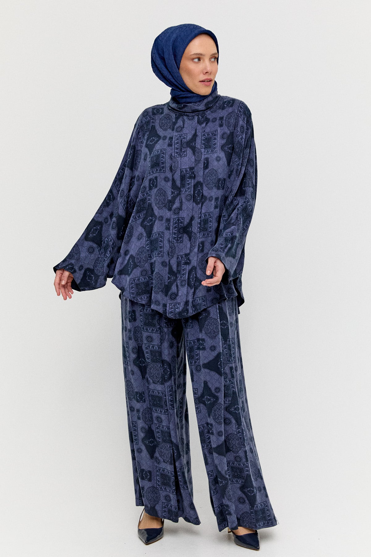 Yarasa Kol Desenli İkili Takım, Tesettür Giyim