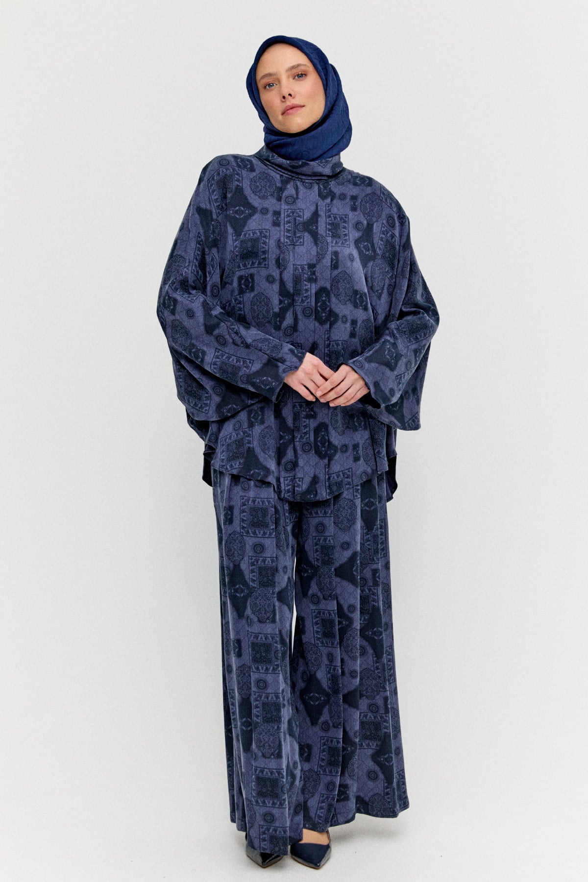 Yarasa Kol Desenli İkili Takım, Tesettür Giyim