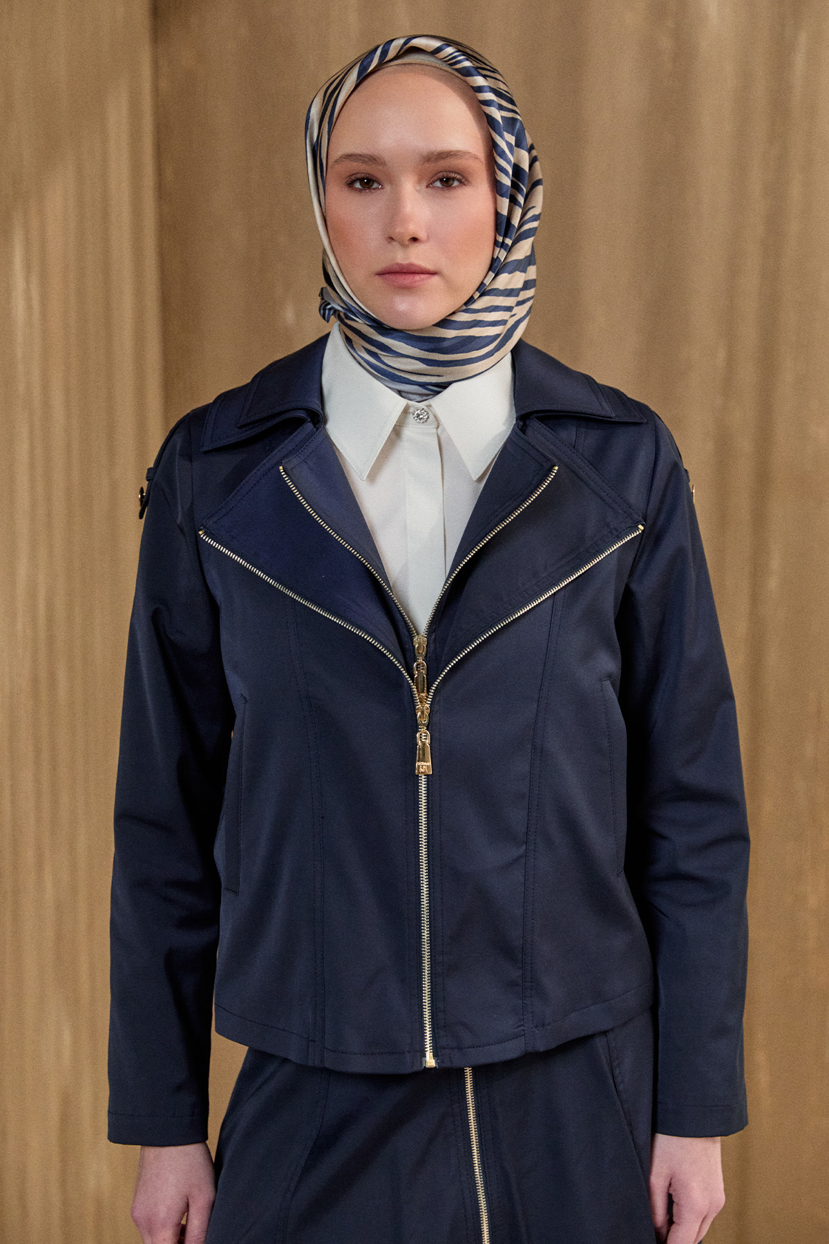 Fermuar Detaylı İkili Takım, Tesettür Giyim