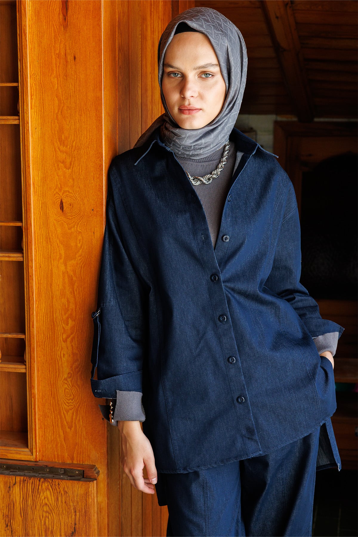 Denim İkili Takım, Tesettür Giyim