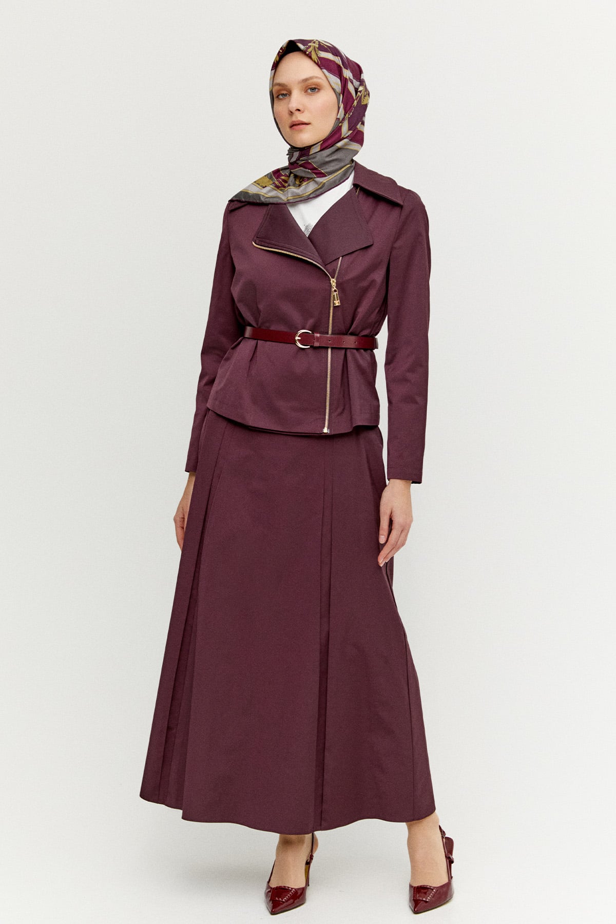 Etek Ceket Pamuk İkili Takım, Tesettür Giyim