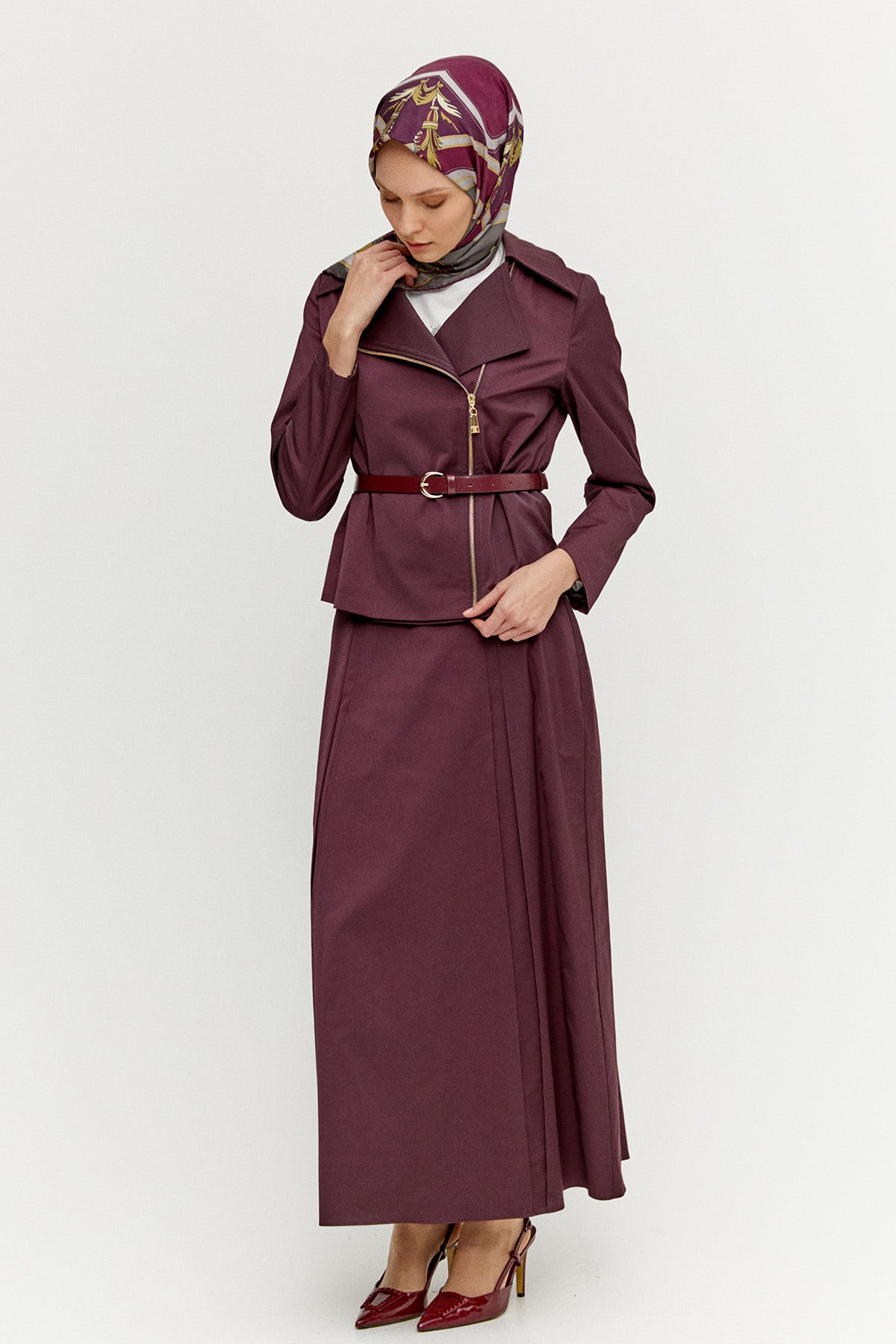 Etek Ceket Pamuk İkili Takım, Tesettür Giyim