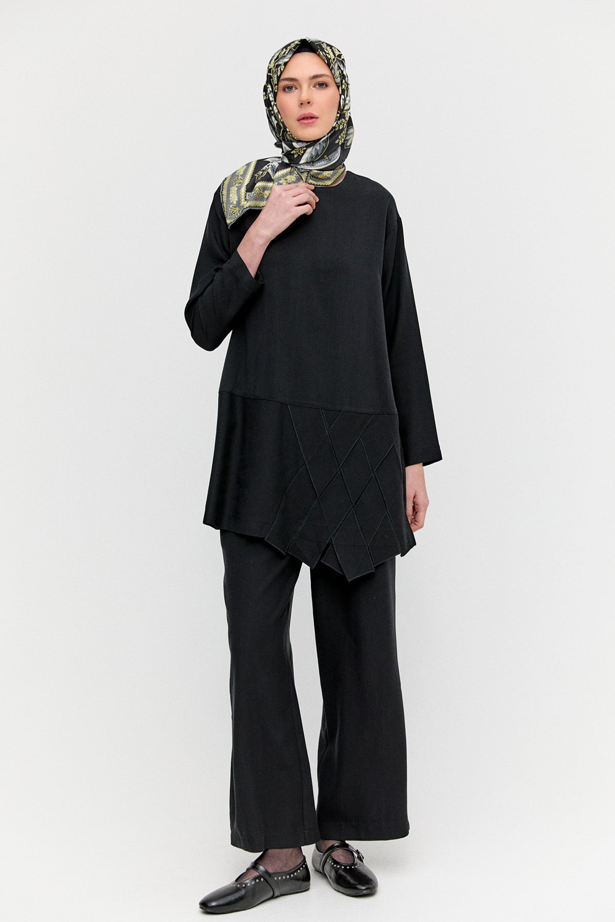 Geometrik Motifli İkili Takım, Tesettür Giyim