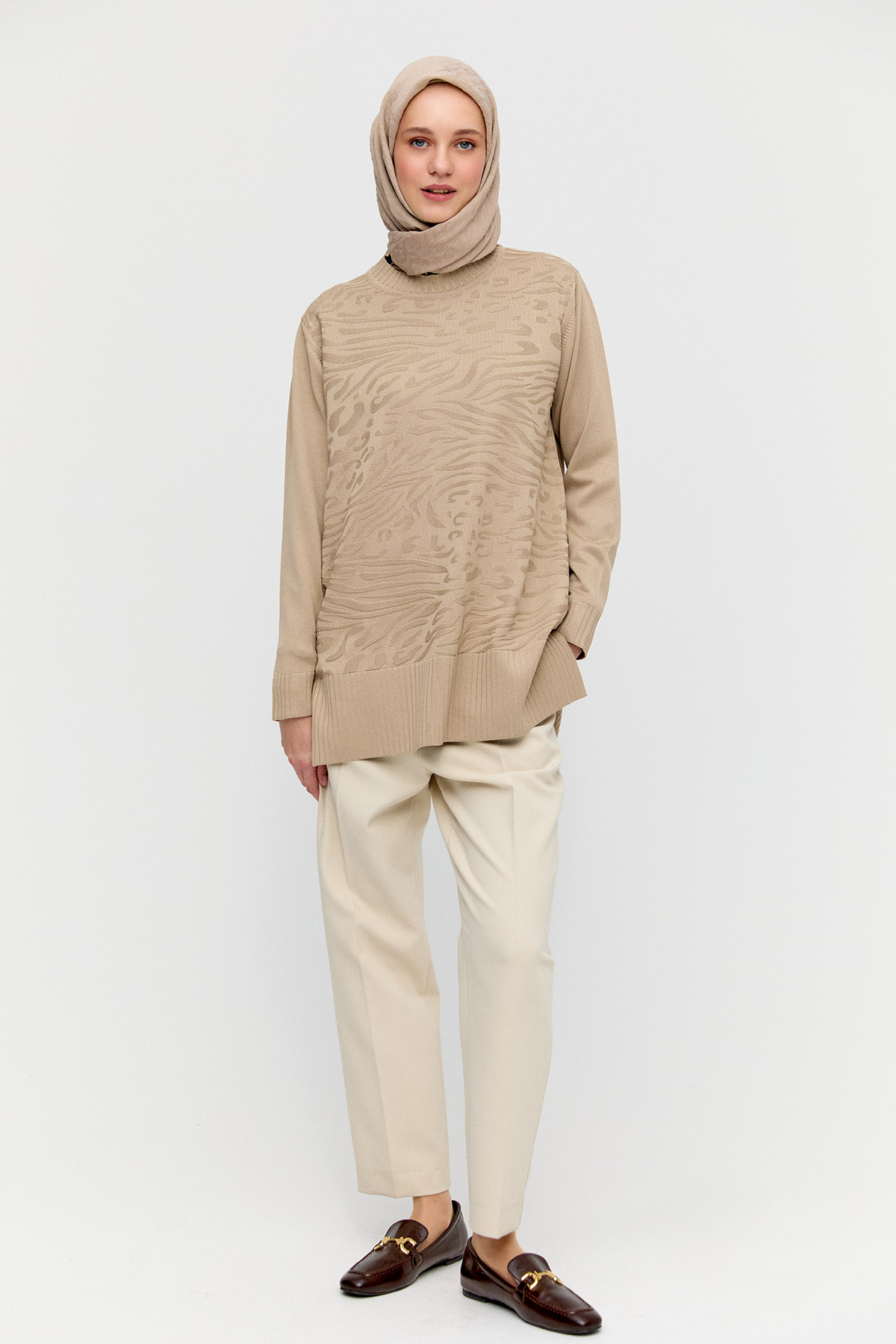 Karma Desenli Triko Tunik