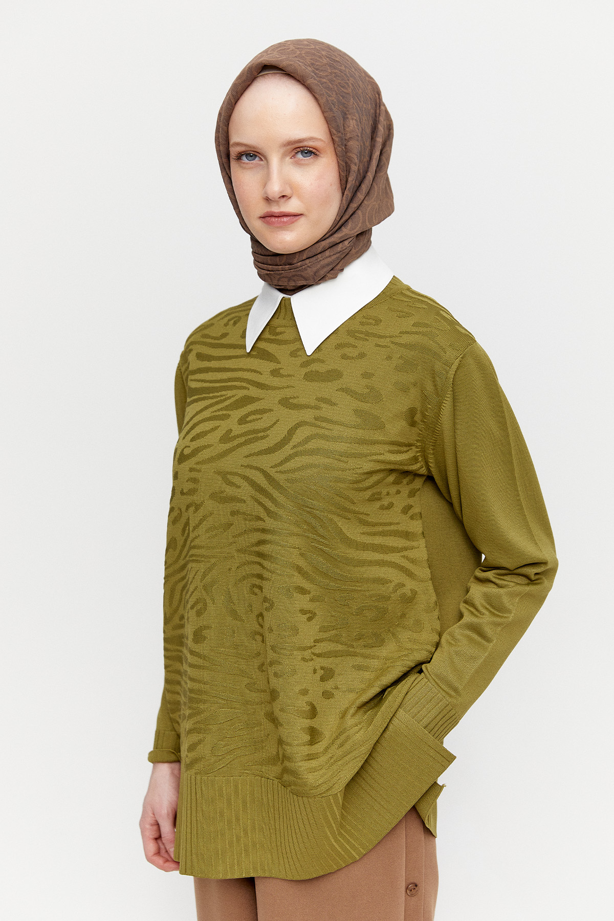 Karma Desenli Triko Tunik