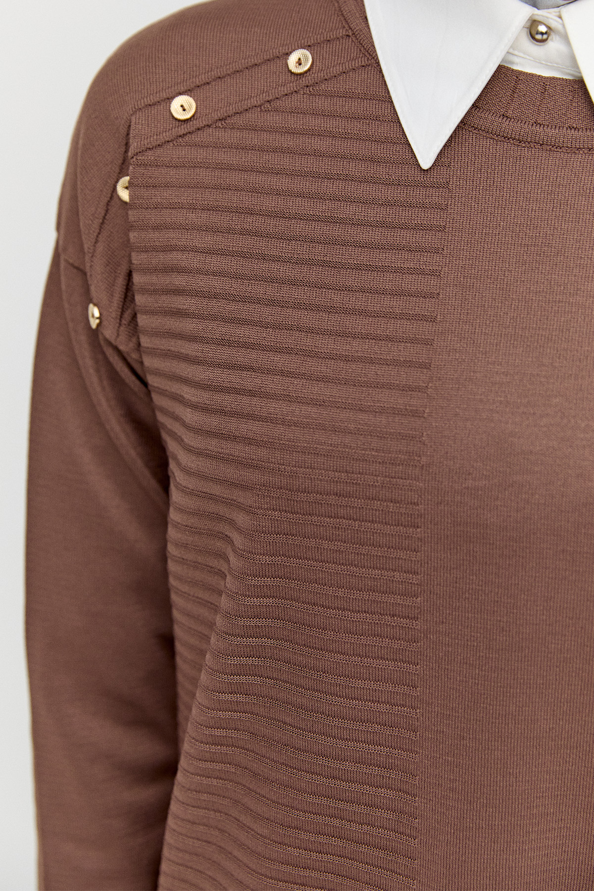 Süs Düğmeli Triko Tunik