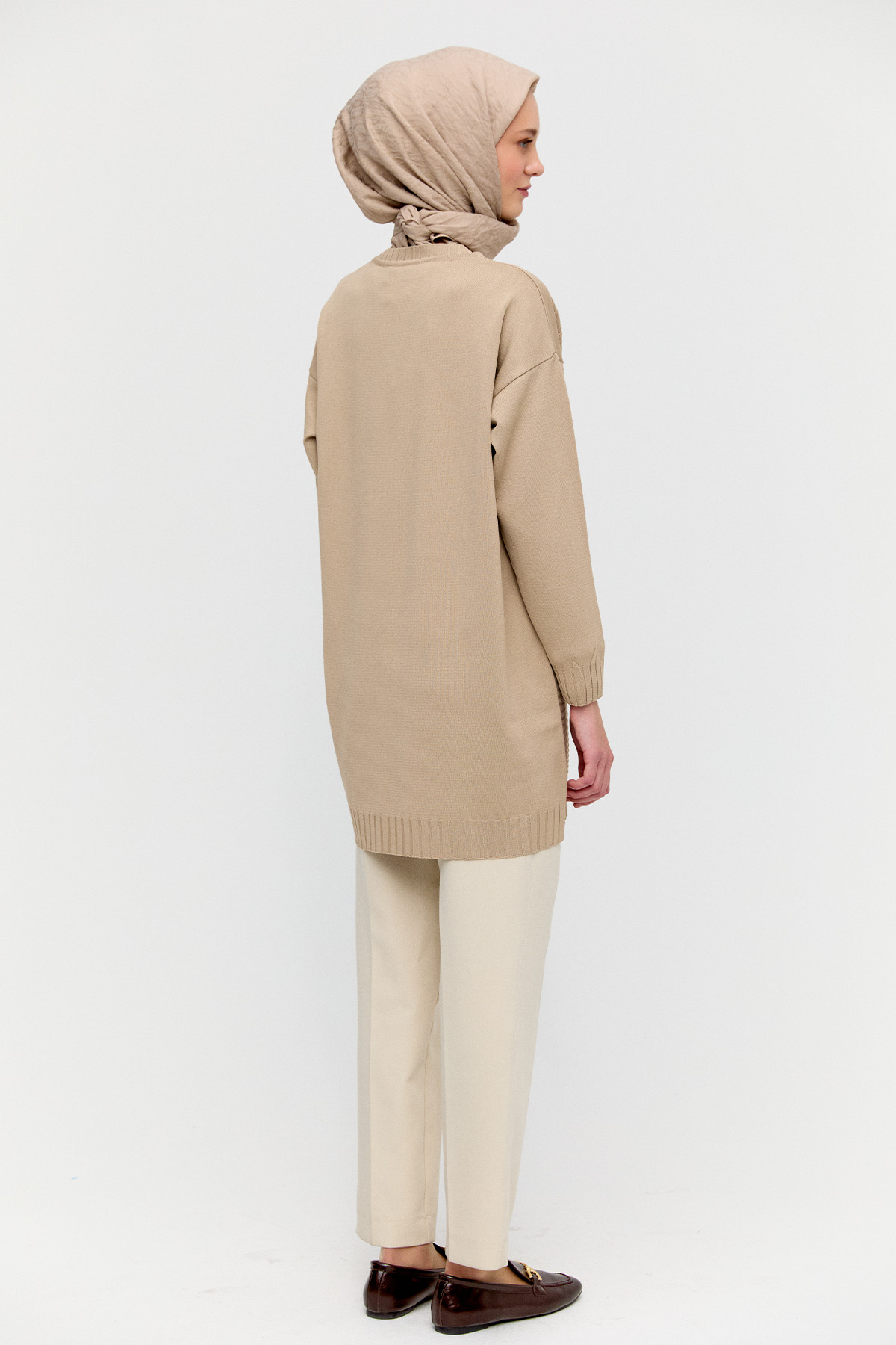 Süs Düğmeli Triko Tunik