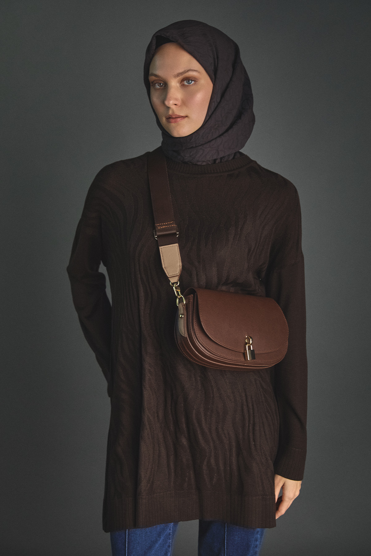 Zebra Desenli Triko Tunik