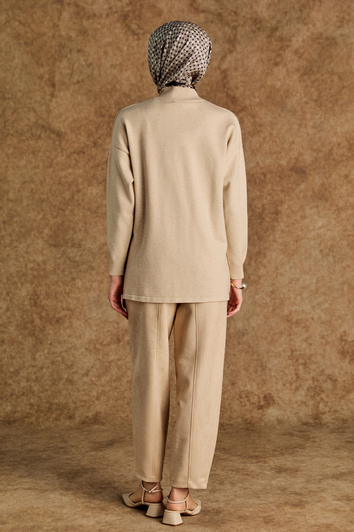 Asimetrik Kesim Basic Triko Tunik, Tesettür Giyim