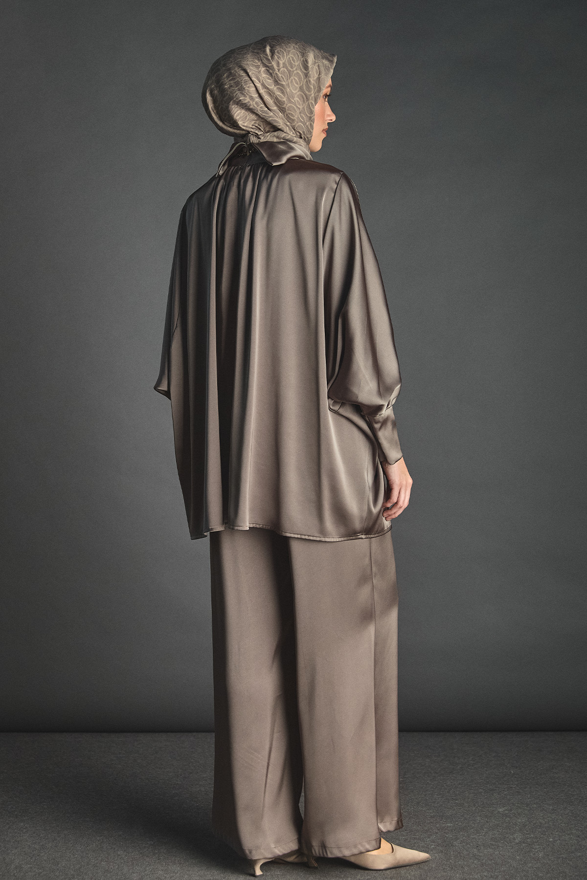 Saten Oversize İkili Takım