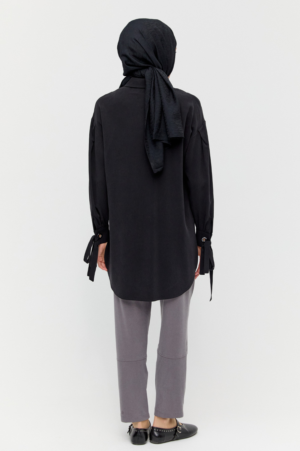 Kuşgözü Detaylı Lyocell Tunik