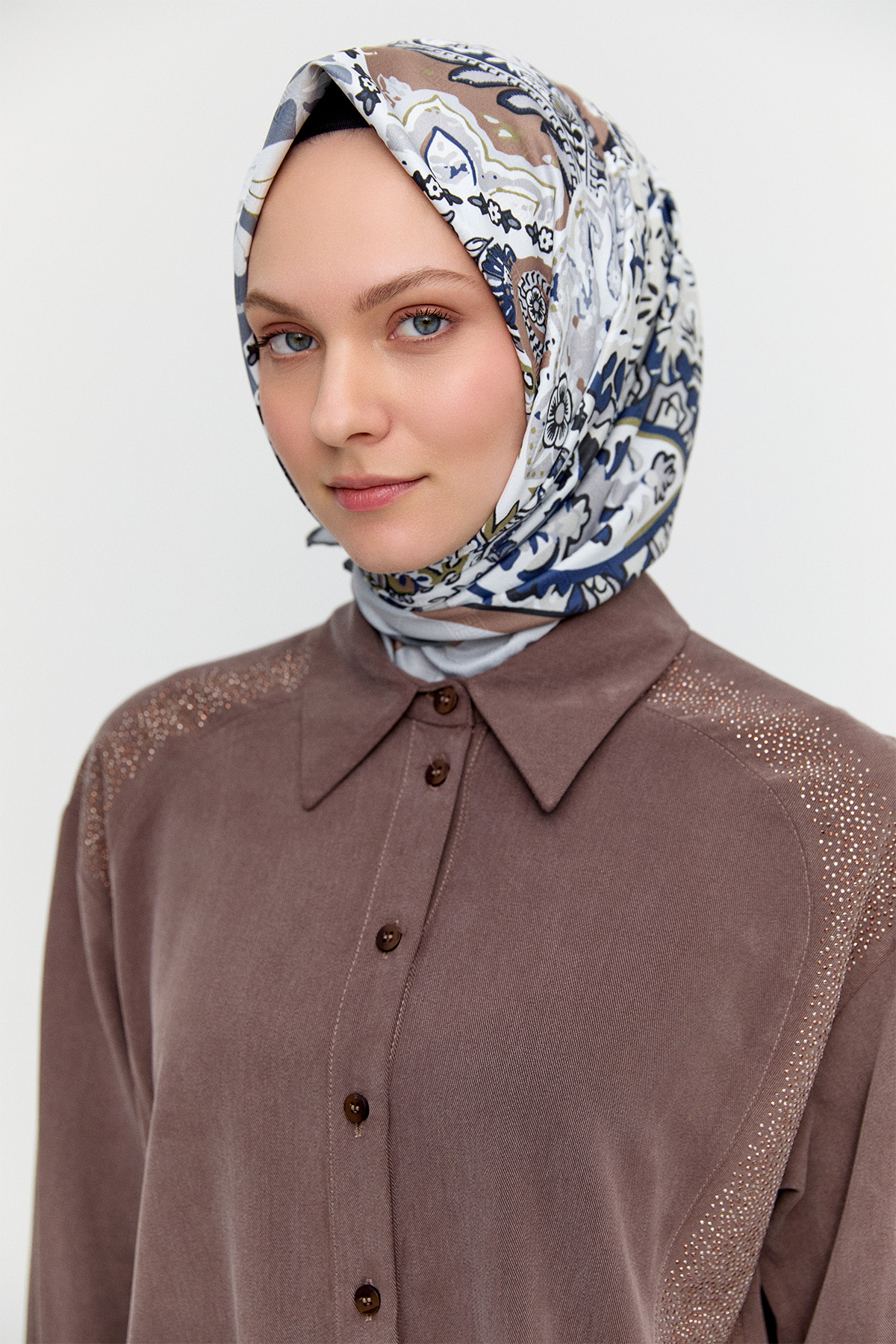 Taş Detaylı Lyocell Tunik