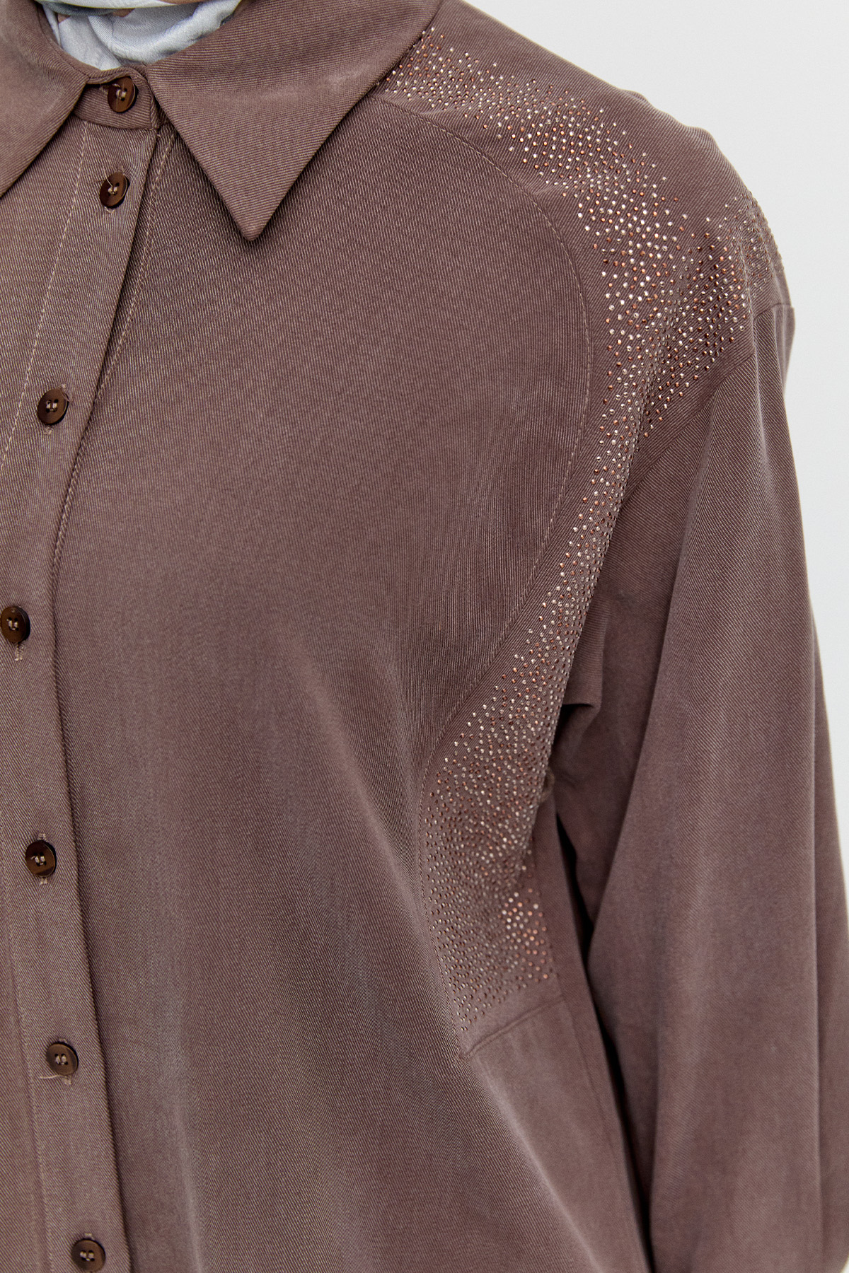 Taş Detaylı Lyocell Tunik