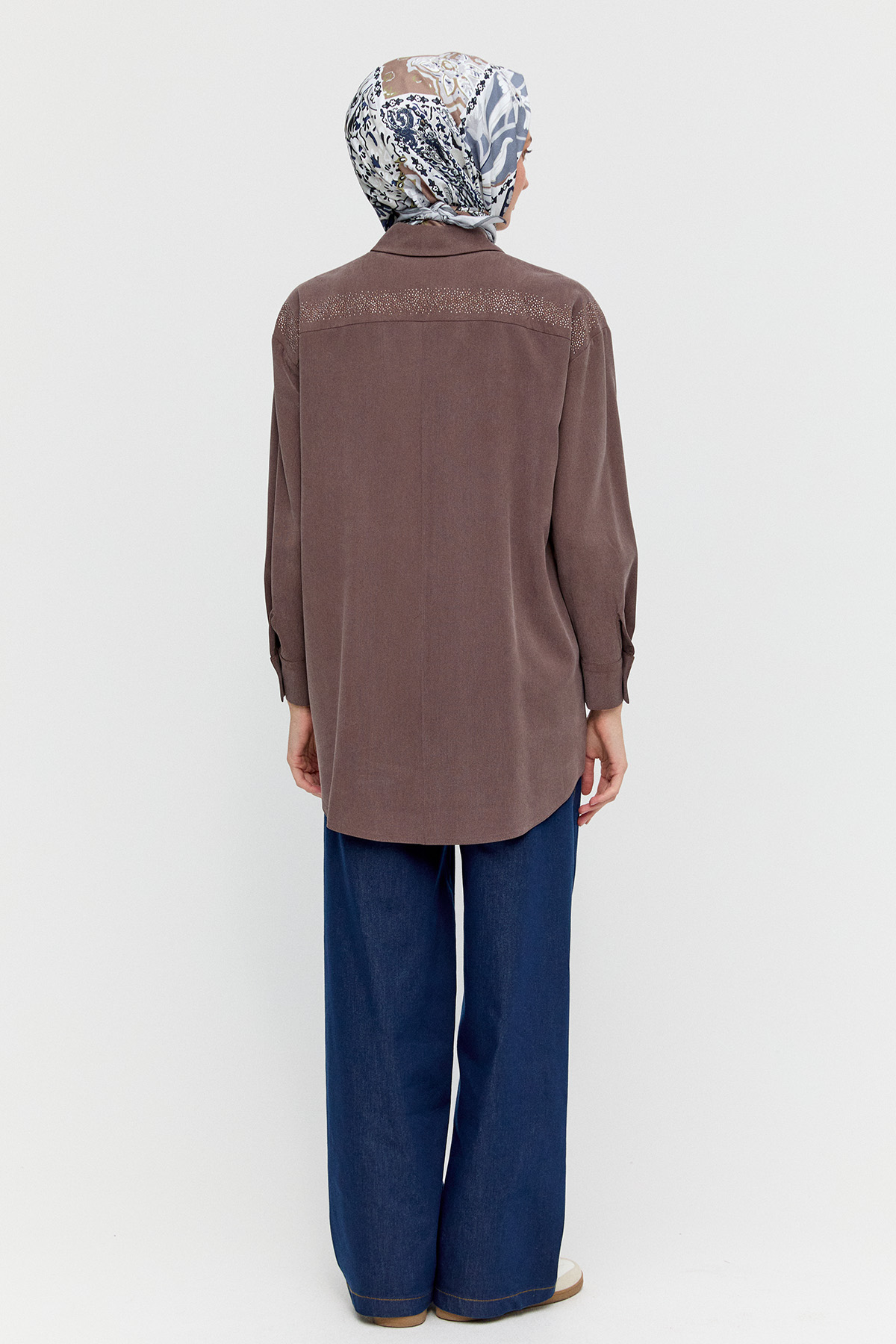 Taş Detaylı Lyocell Tunik