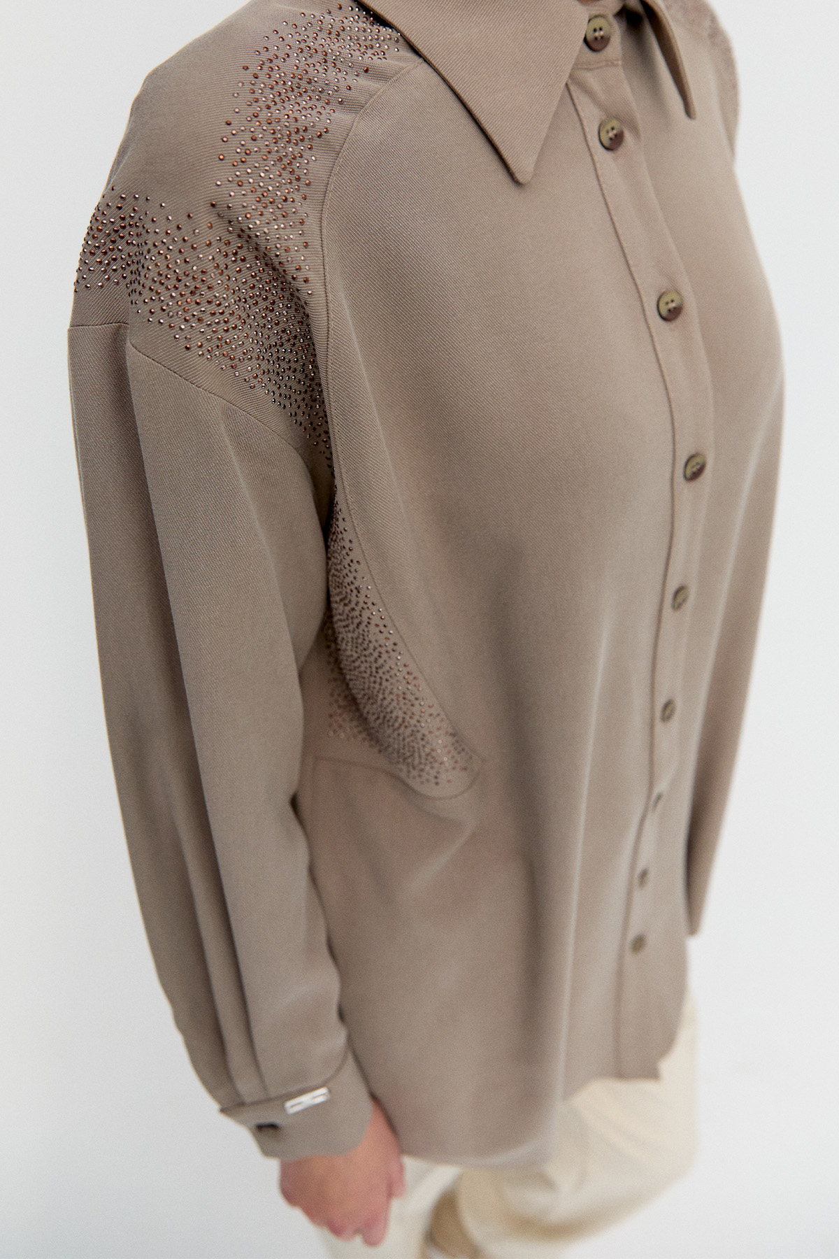 Taş Detaylı Lyocell Tunik