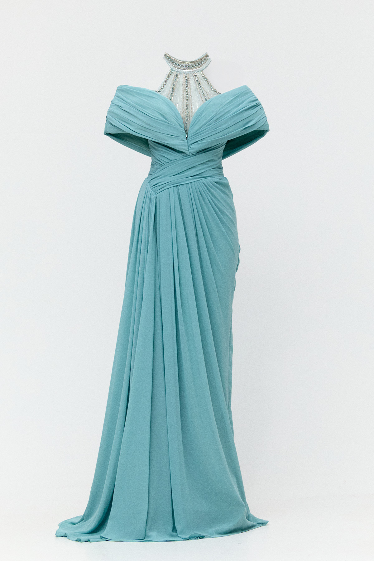 Halter Yakalı Abiye Elbise, Tesettür Giyim