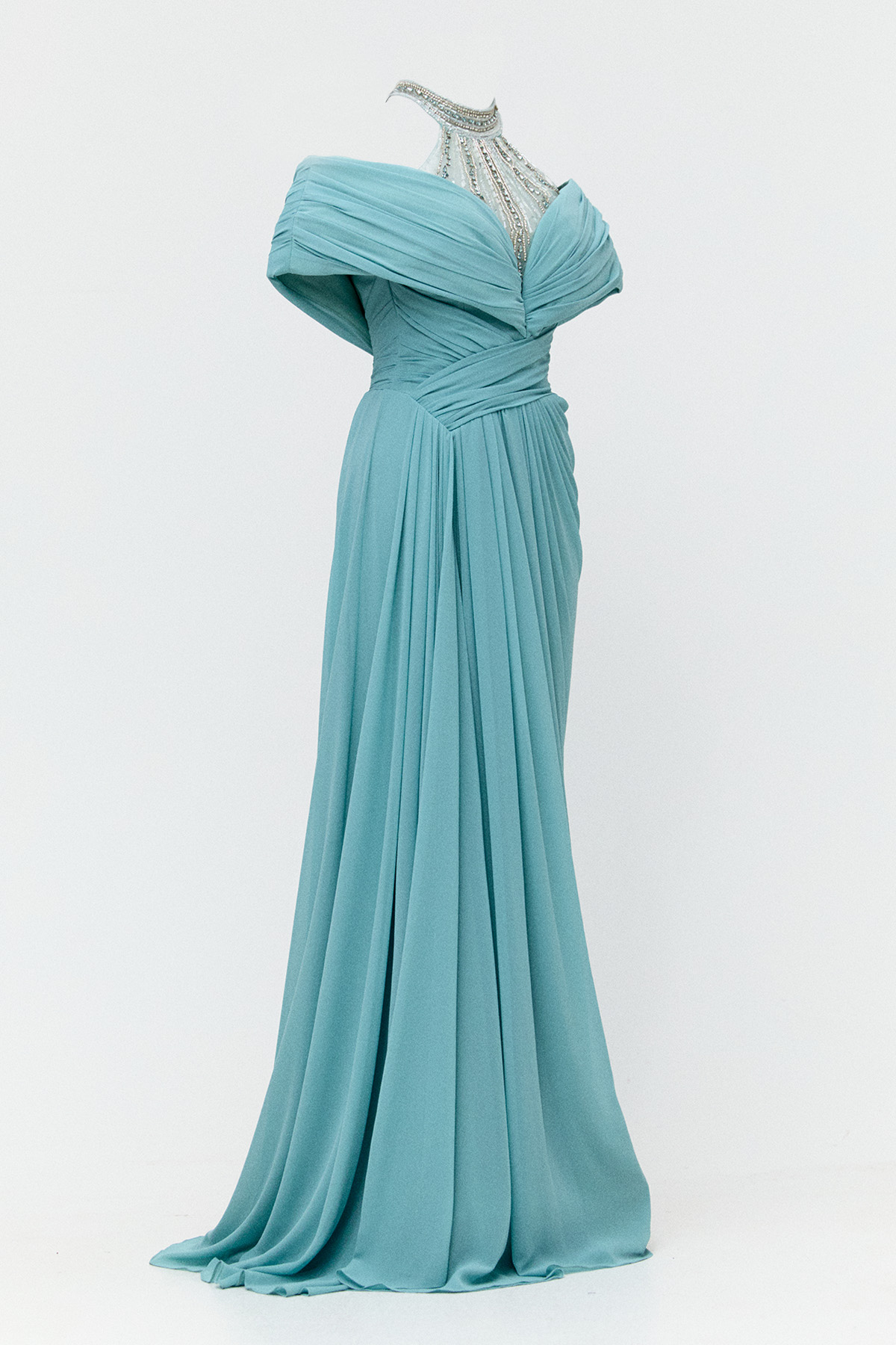 Halter Yakalı Abiye Elbise, Tesettür Giyim