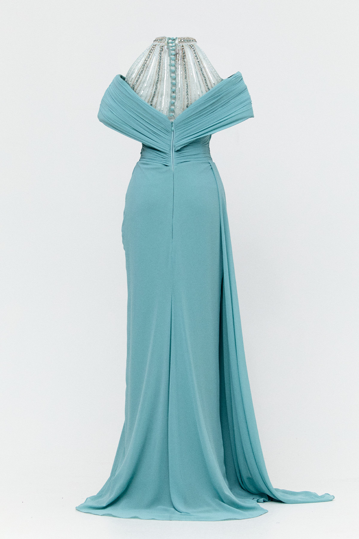 Halter Yakalı Abiye Elbise, Tesettür Giyim