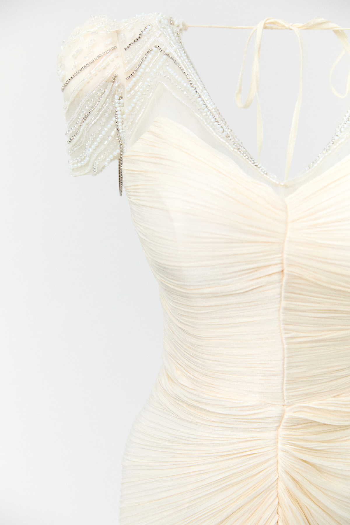 Transparan Karpuz Kollu Abiye Elbise, Tesettür Giyim