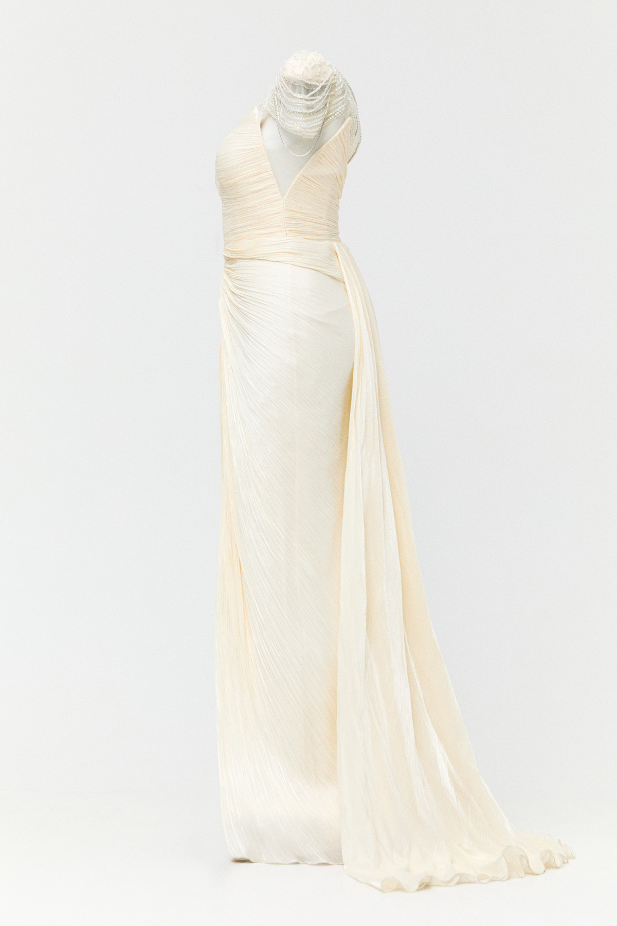 Transparan Karpuz Kollu Abiye Elbise, Tesettür Giyim