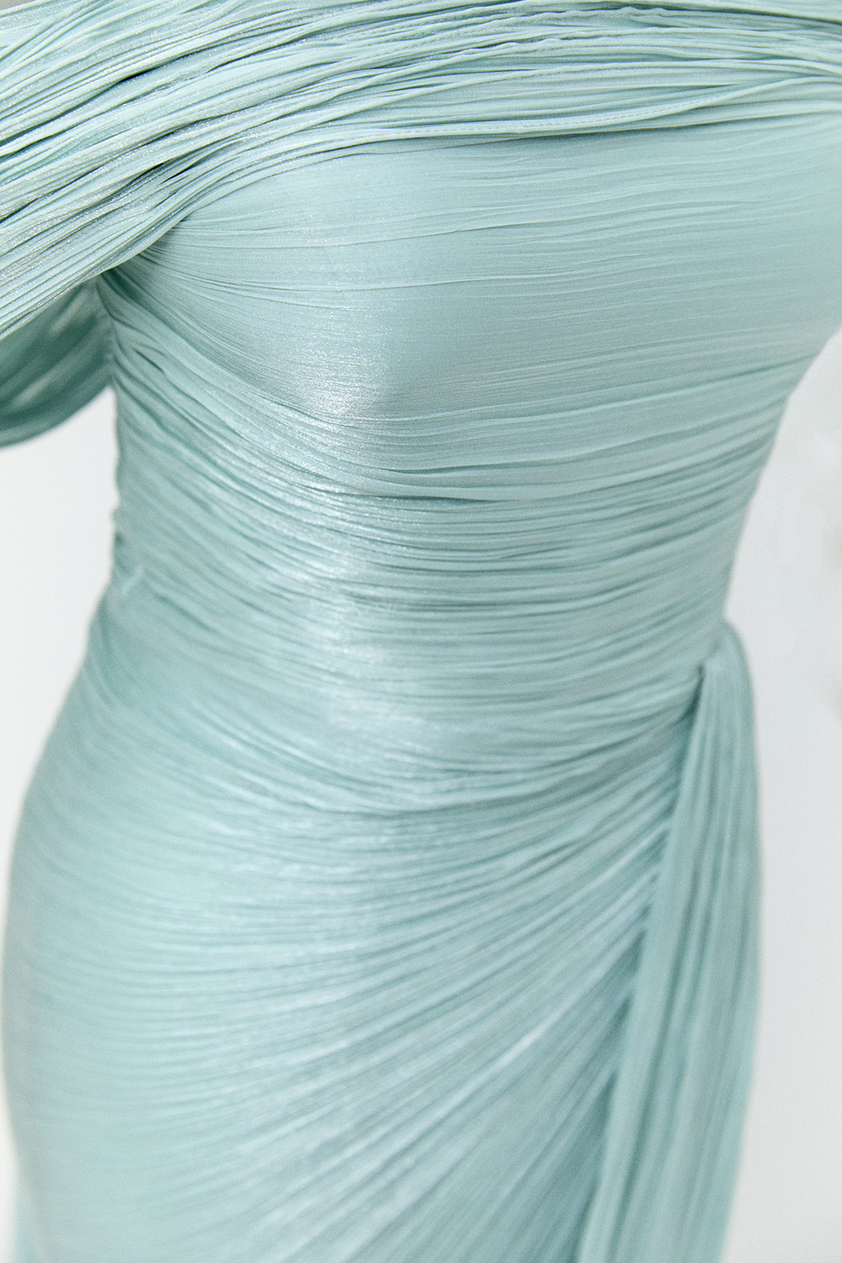 Taş İşlemeli Kuyruklu Abiye Elbise, Tesettür Giyim