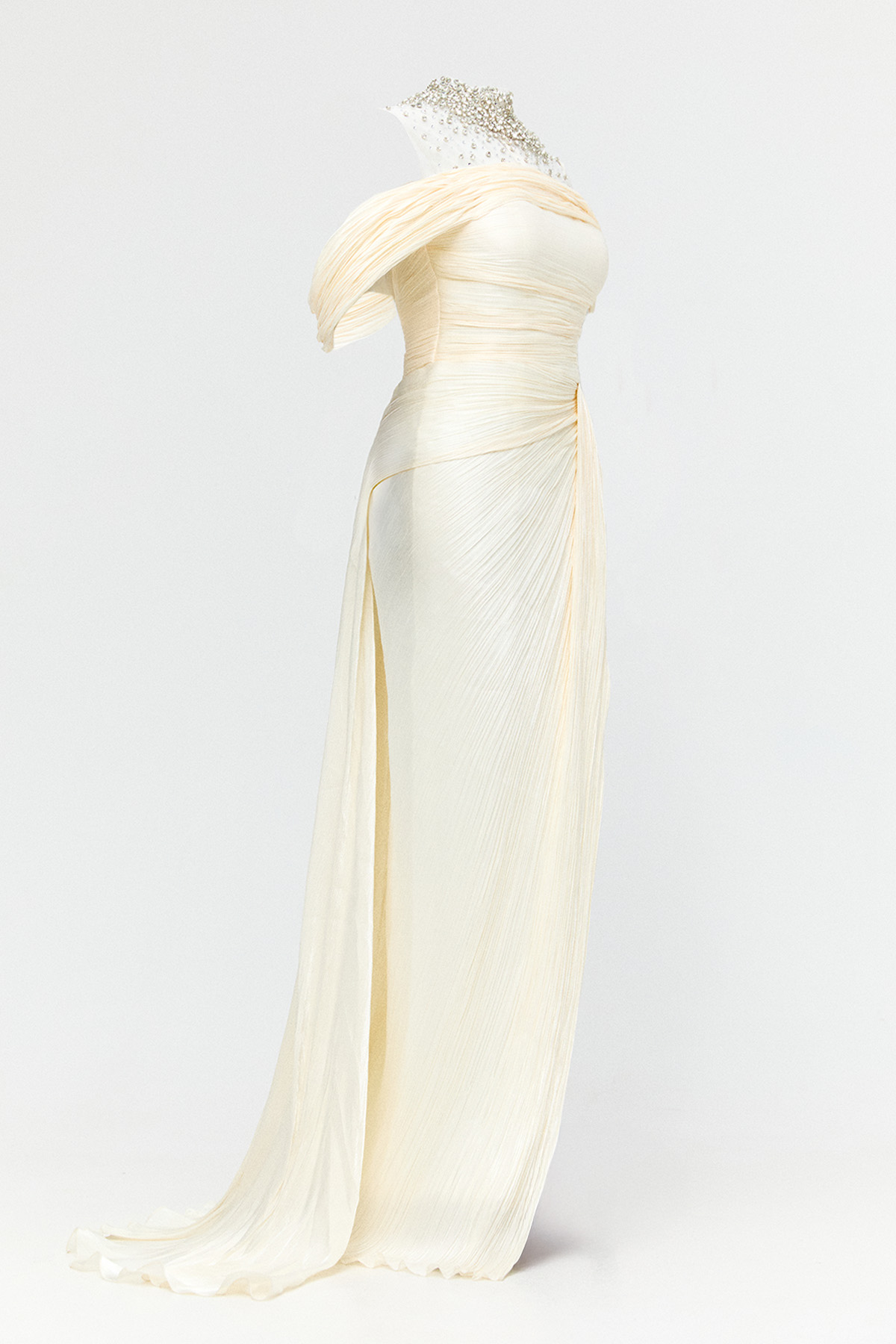 Taş İşlemeli Kuyruklu Abiye Elbise, Tesettür Giyim