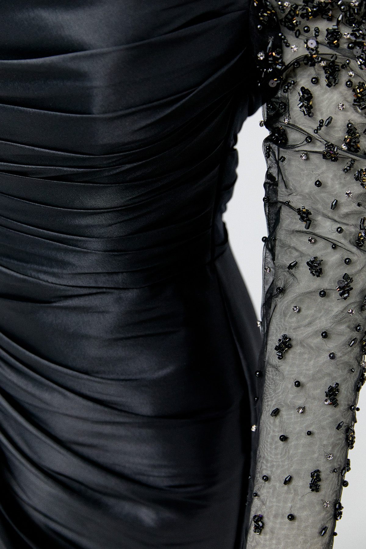 Taşlı İşlemeli Tafta Abiye Elbise, Tesettür Giyim