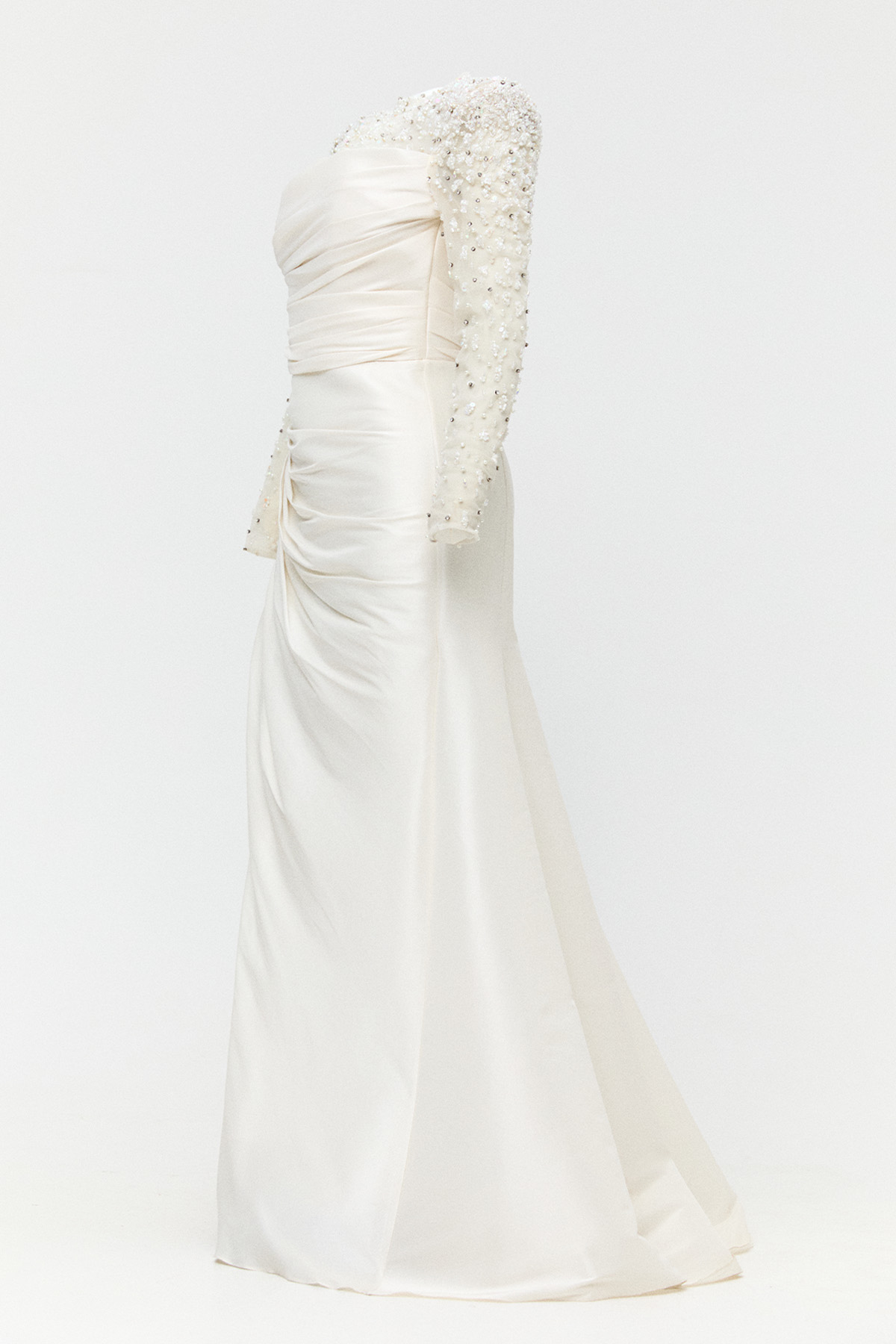 Taşlı İşlemeli Tafta Abiye Elbise, Tesettür Giyim