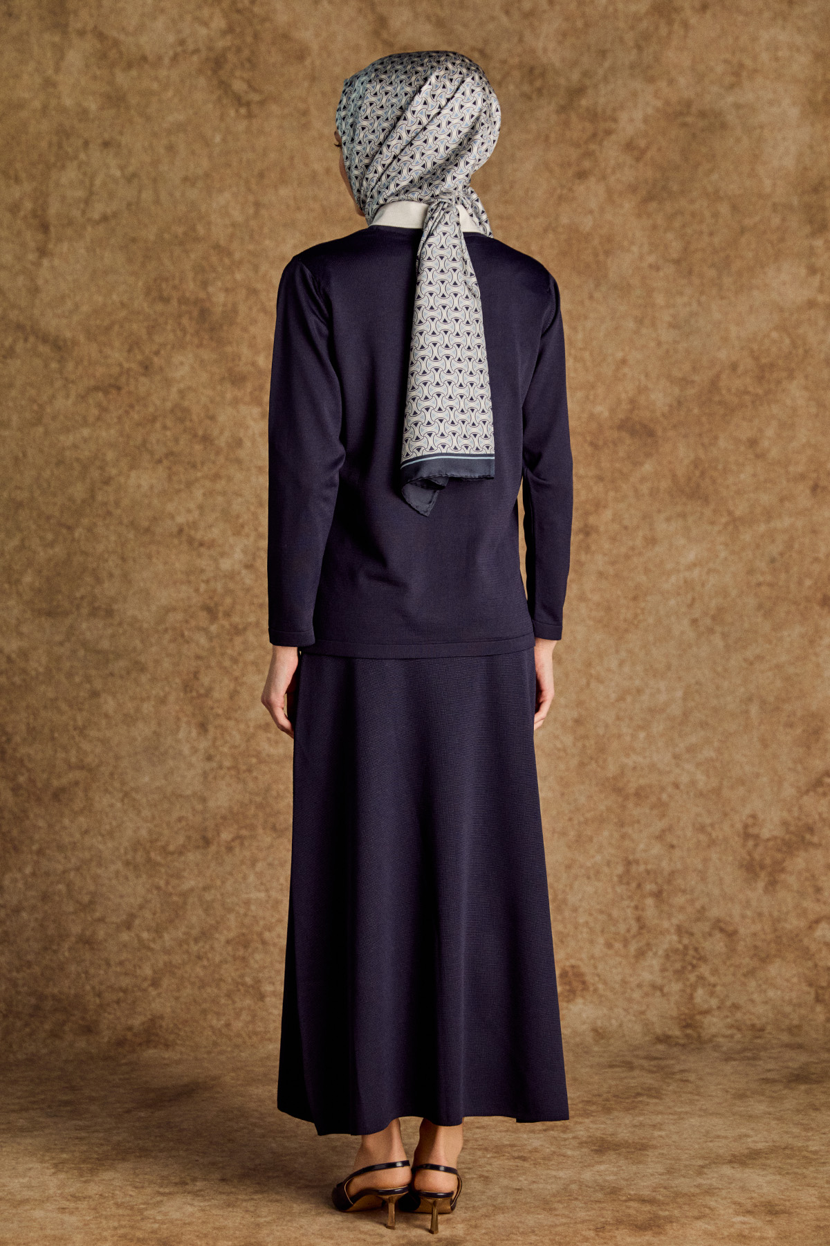 Leopar Desenli Sim Detaylı Triko Bluz