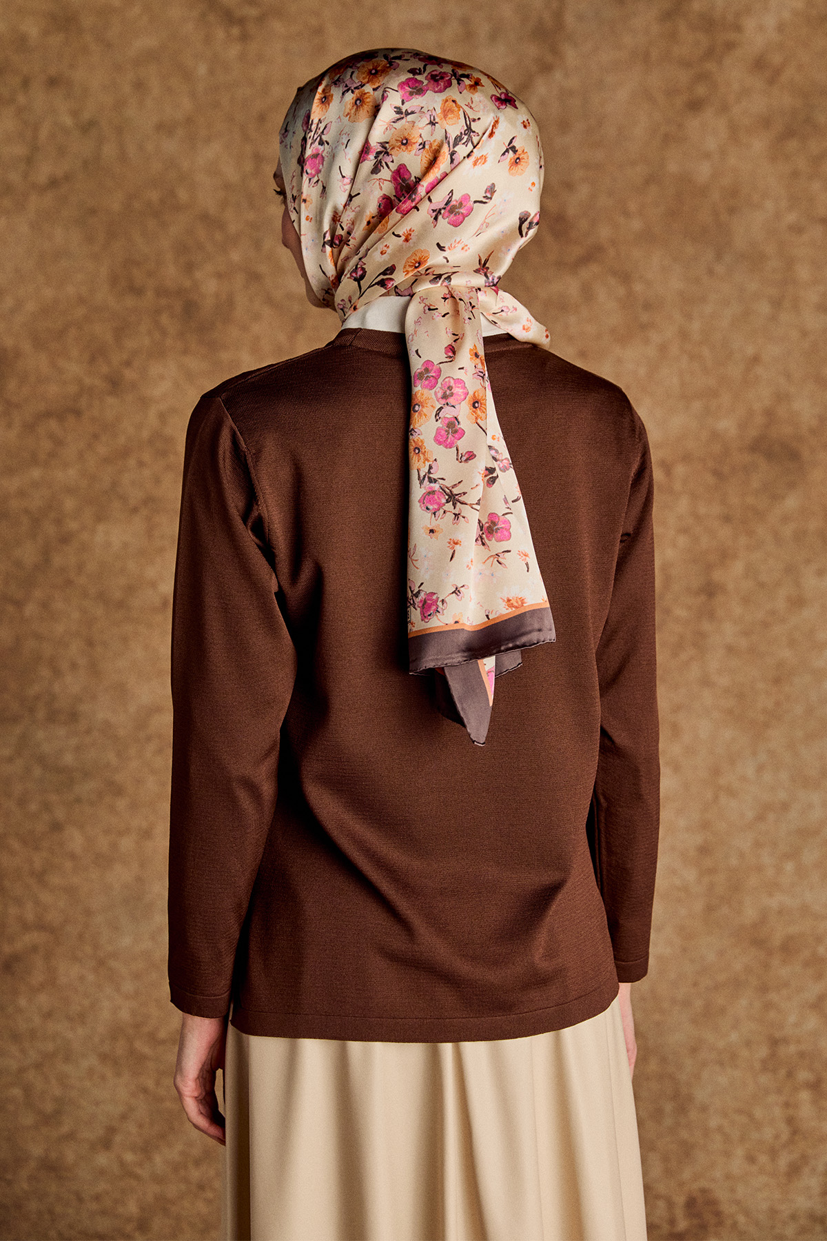 Leopar Desenli Sim Detaylı Triko Bluz