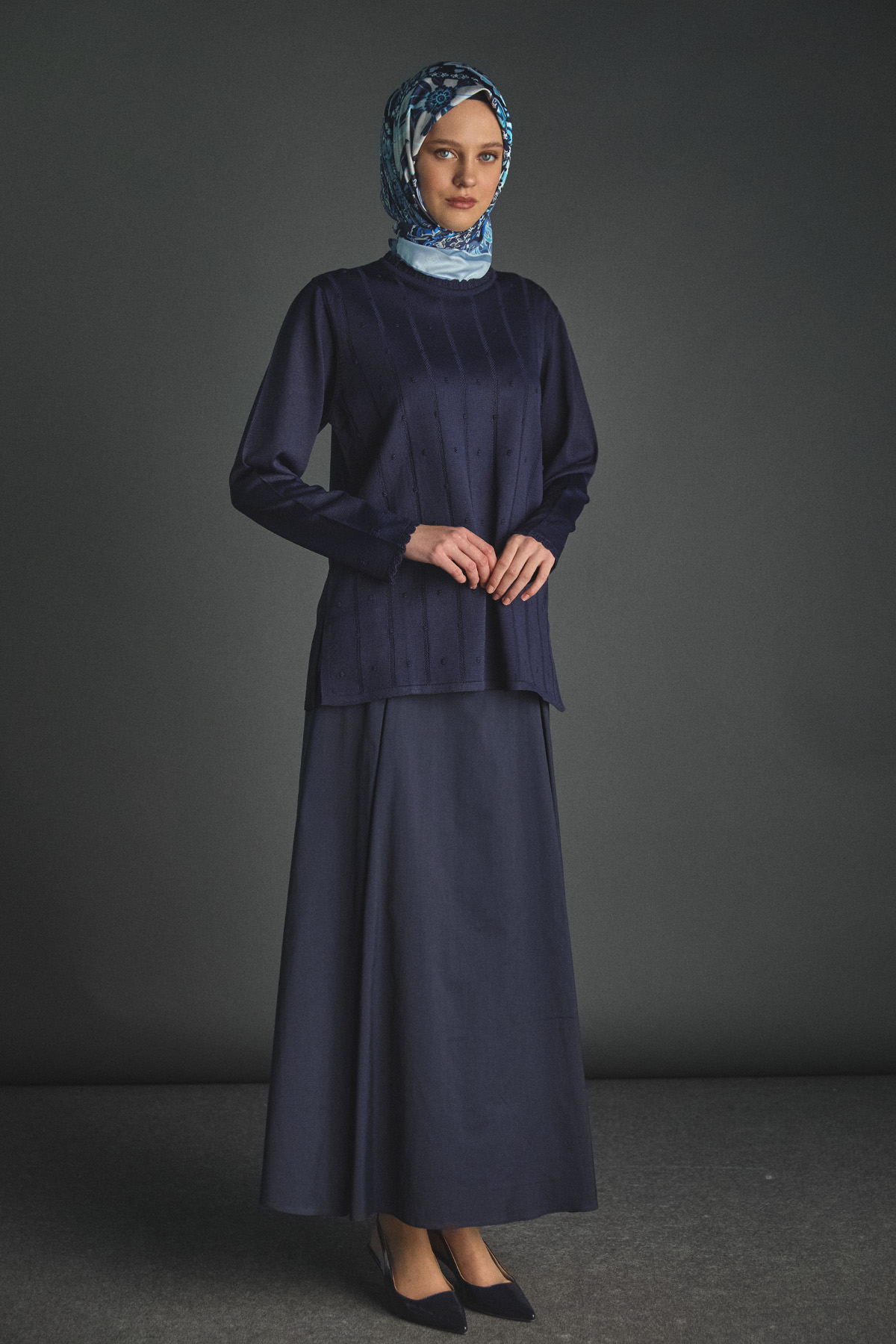 Dilim Detaylı Triko Bluz