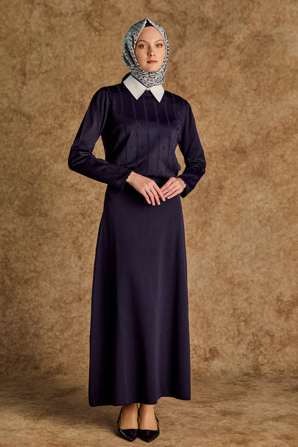 Dilim Detaylı Triko Bluz, Tesettür Giyim