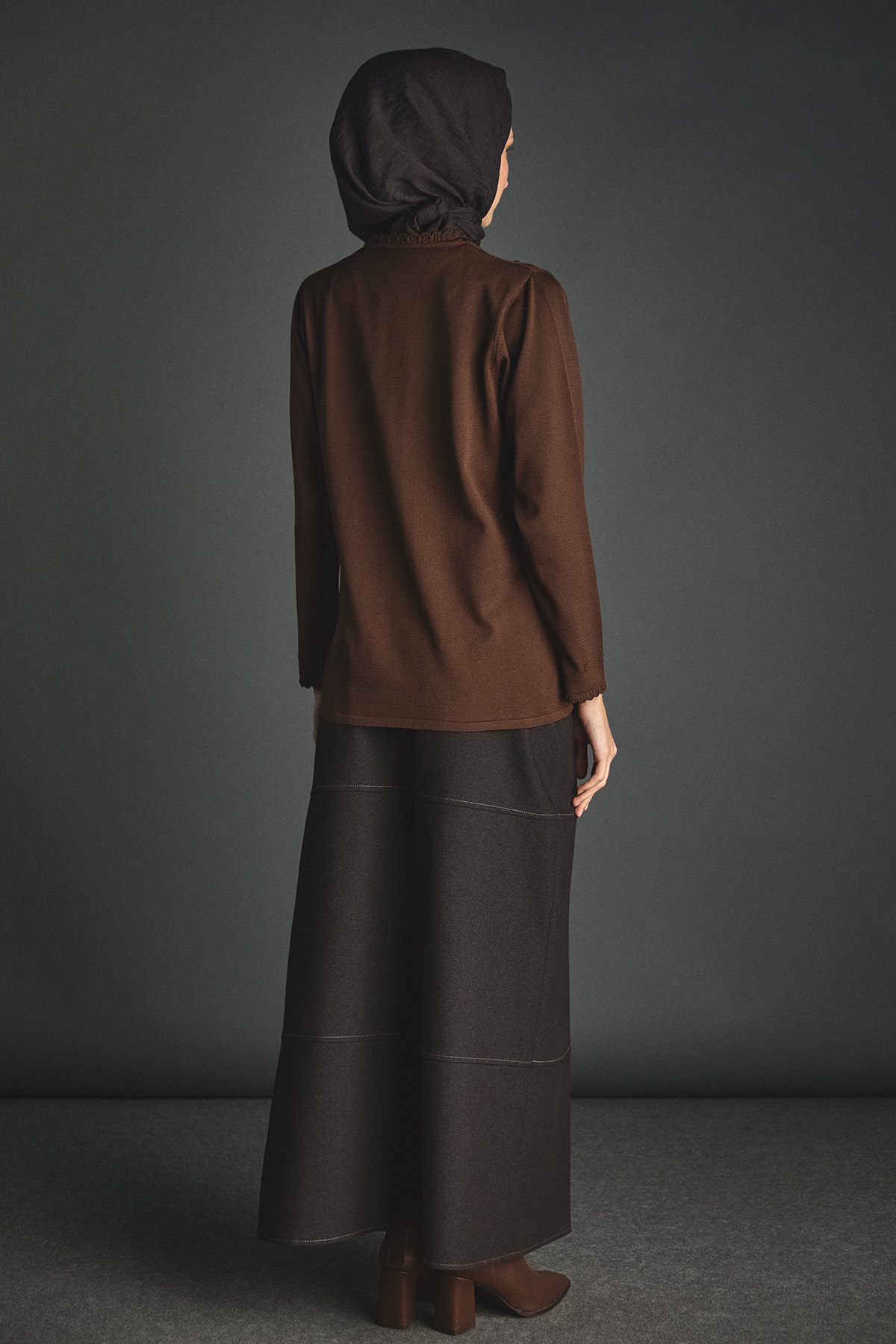 Dilim Detaylı Triko Bluz