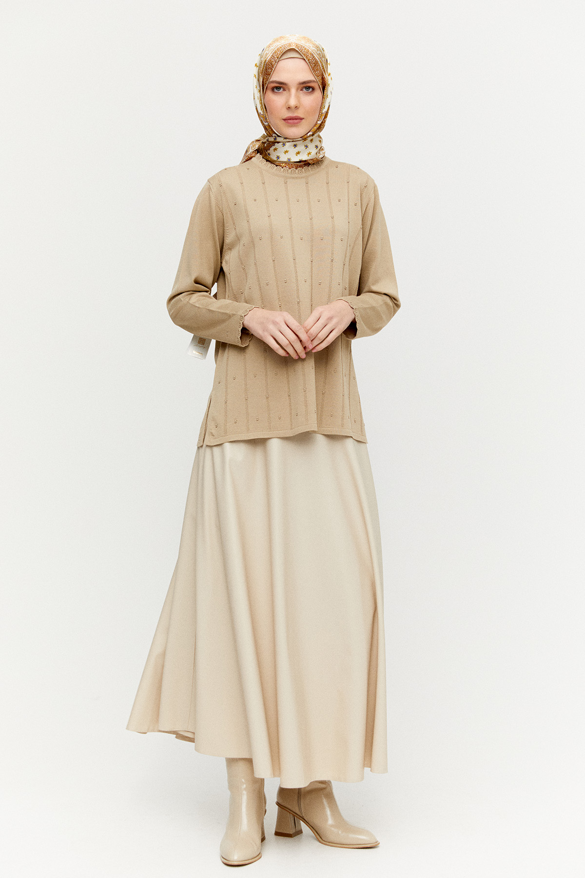 Dilim Detaylı Triko Bluz