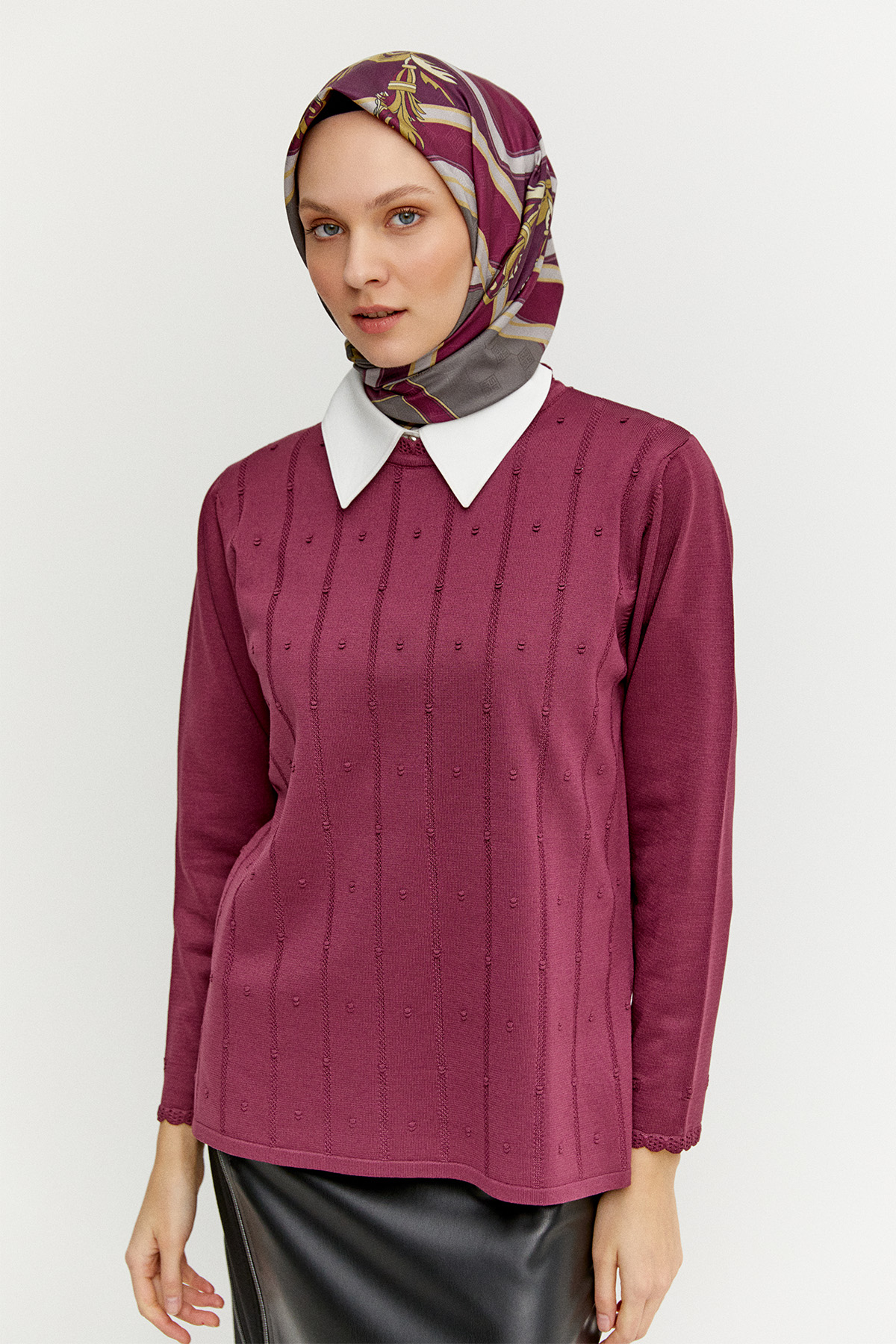 Dilim Detaylı Triko Bluz