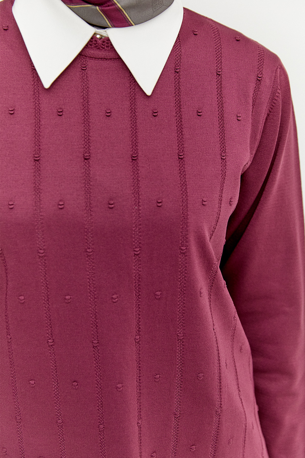 Dilim Detaylı Triko Bluz